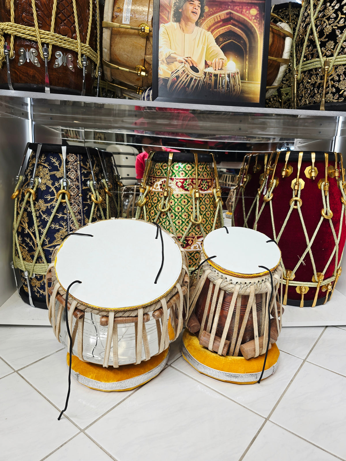 Raag Prerna Semi-Professional Tabla Set | 5.5" C#/D Red Sheesham Dayan & 9.25" Brass Bayan | Very Minor Cosmetic Blemishes