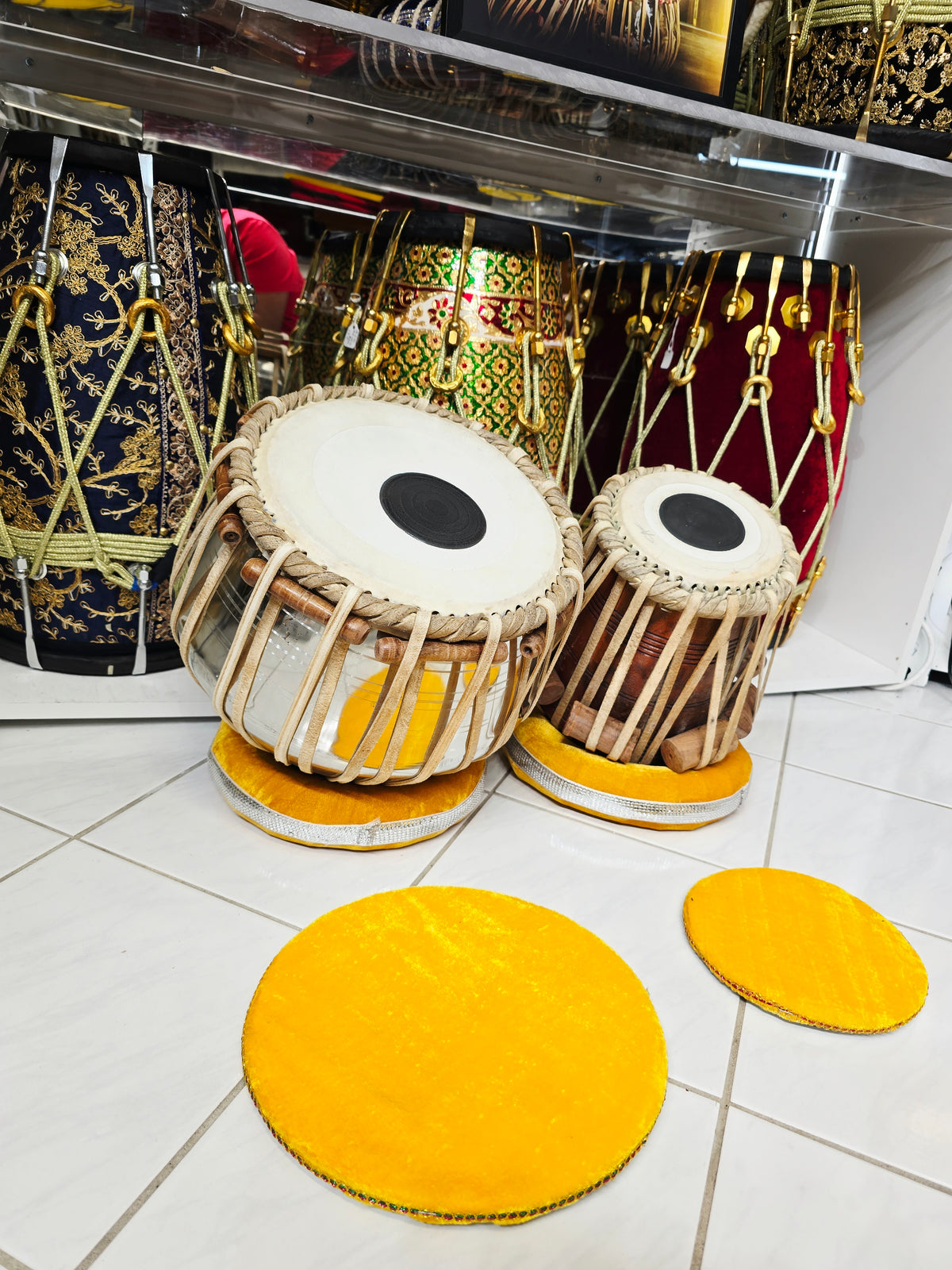 Raag Prerna Semi-Professional Tabla Set | 5.5" C#/D Red Sheesham Dayan & 9.25" Brass Bayan | Very Minor Cosmetic Blemishes