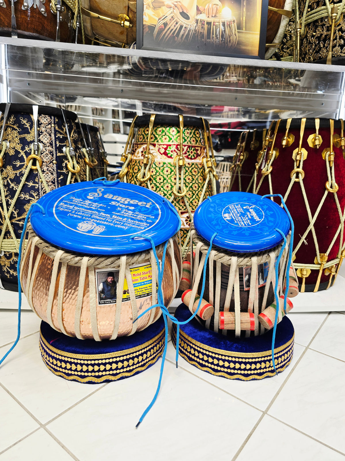Naad Prakash Heritage | 9.25" 4.170 kg Copper Bayan + 6" C#/D Red Sheesham Mohd. Sharif Concert Tabla Set Very Minor Cosmetic Blemishes *Exceptional Bayan (Tone + Feel)