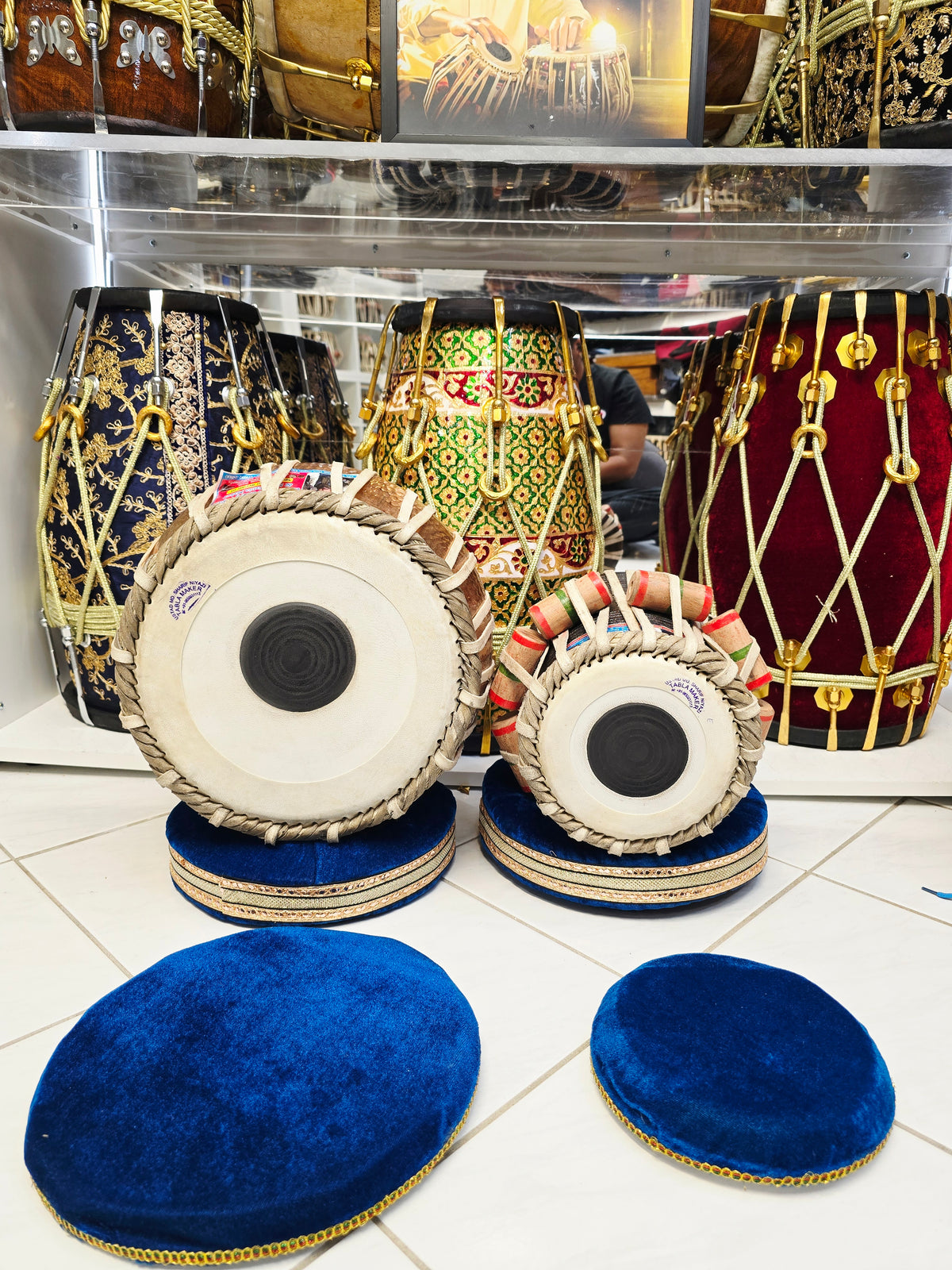 Copper Crest Elite | 9.25" Copper Bayan + 5.5" D#/E Red Sheesham Mohd. Sharif Concert Tabla Set * Very Minor Cosmetic Blemish + Barely Noticeable Ringing Sound