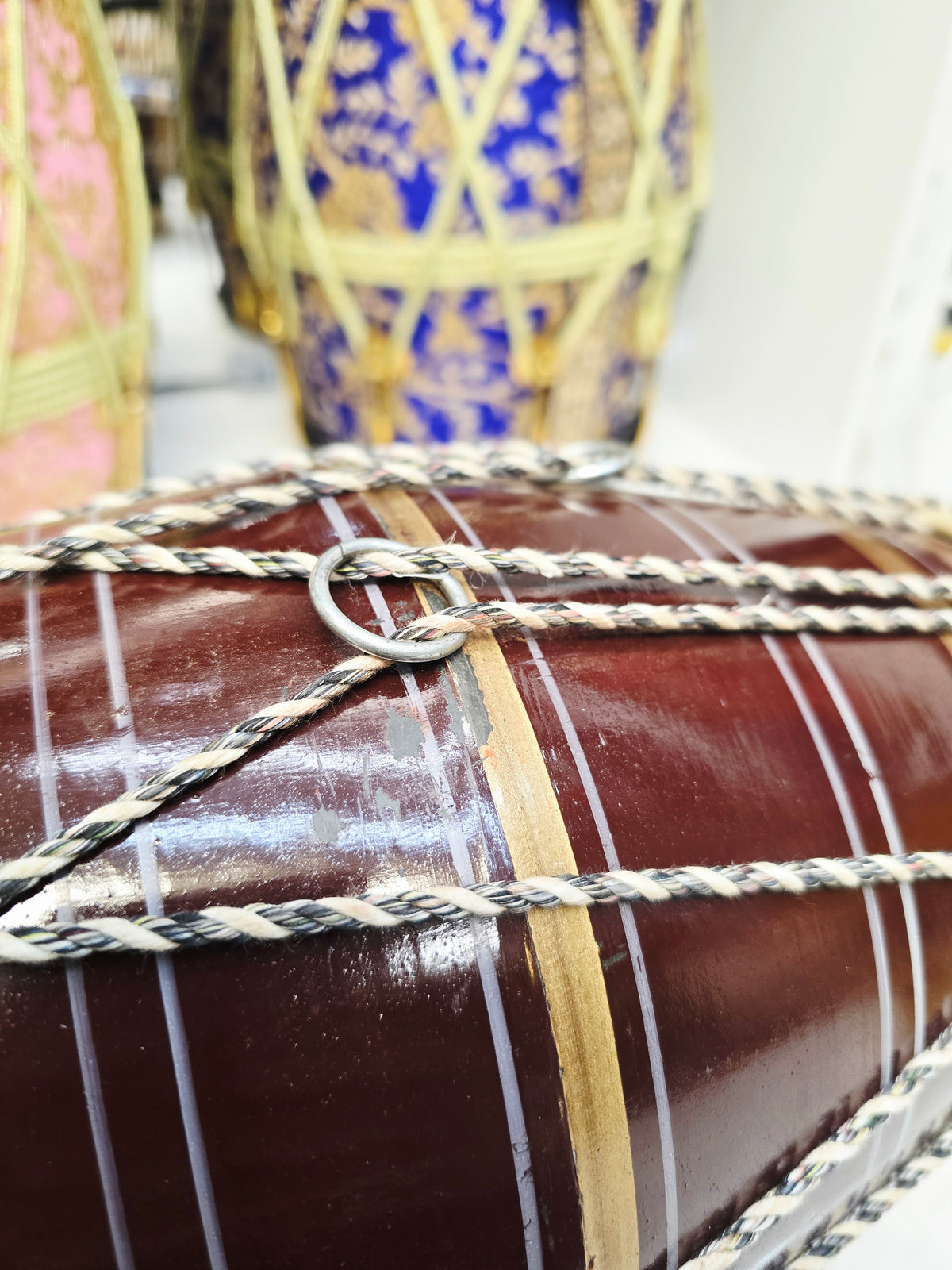 Brown Toddler Dholak (Ages 1-3) *Very Minor Skin Rip and Minor Cosmetic Defects