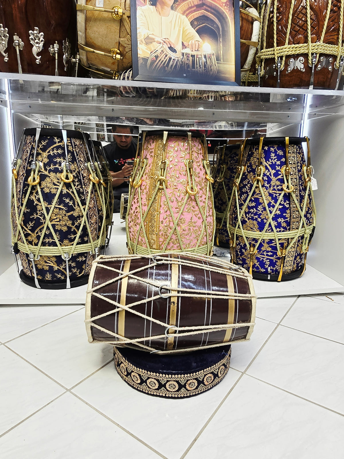 Brown Toddler Dholak (Ages 1-3) *Very Minor Yellow Staining on Bass Skin