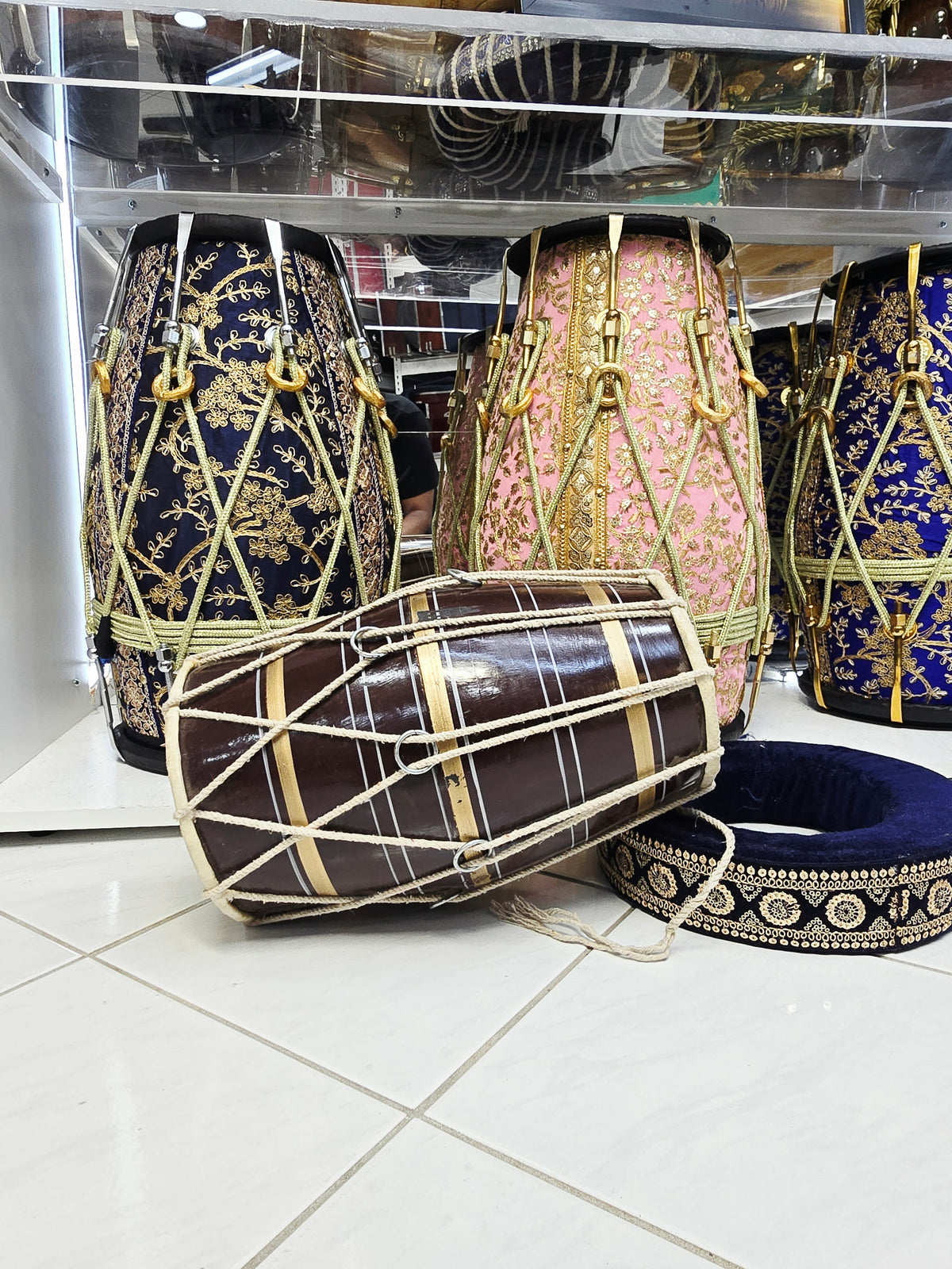 Brown Toddler Dholak (Ages 1-3) *Very Minor Yellow Staining on Bass Skin