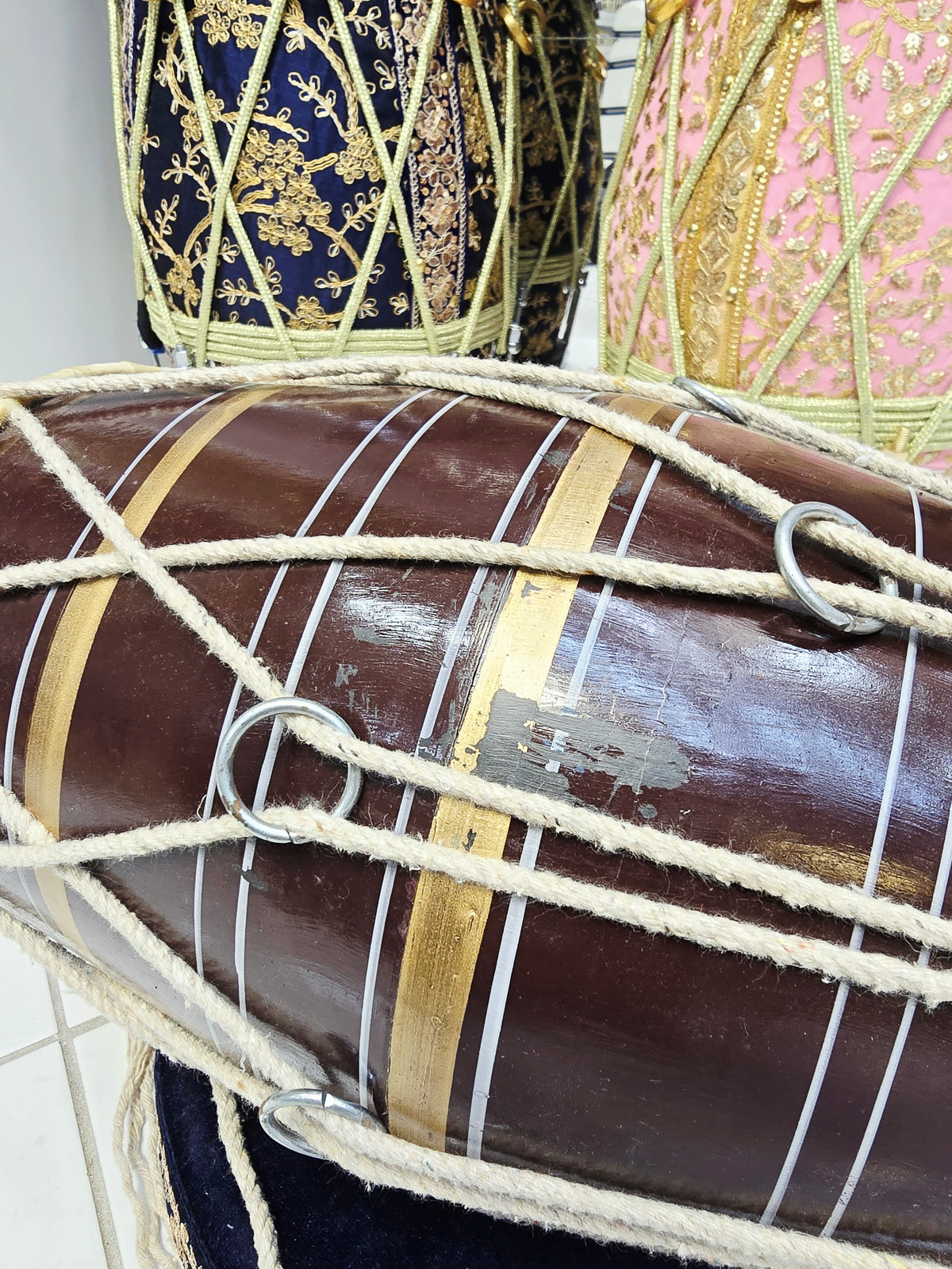 Brown Toddler Dholak (Ages 1-3) *Very Minor Yellow Staining on Bass Skin
