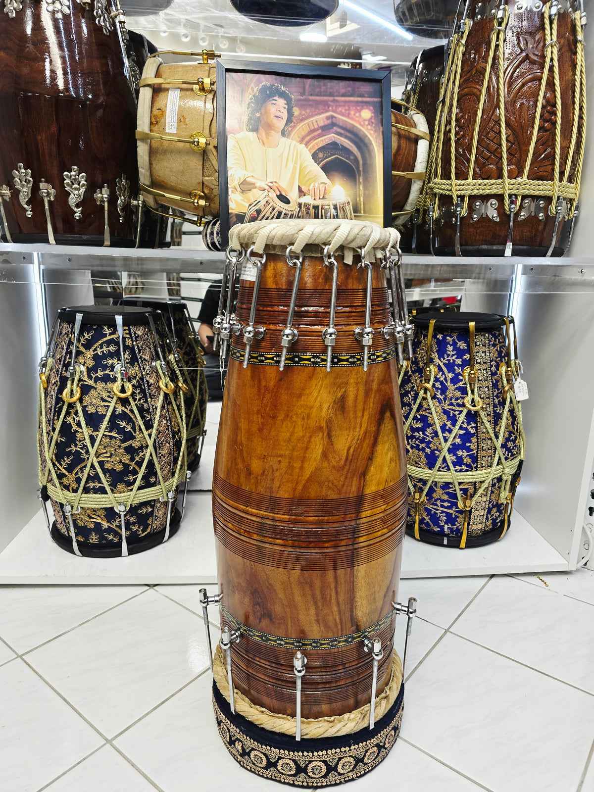 Aarohan Forge | 24.5" Red Sheesham Bolted Bina Pakhaawaj *Very Minor Cosmestic Blemishes
