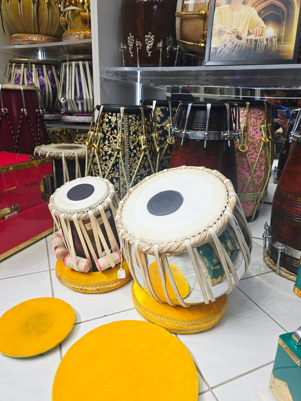 Raagpravaah Scholar | 9.25" Steel Bayan + 5.5" Red Sheesham D/D# Dayan Advanced Student Quality Tabla Set *Very Minor Cosmetic Blemishes