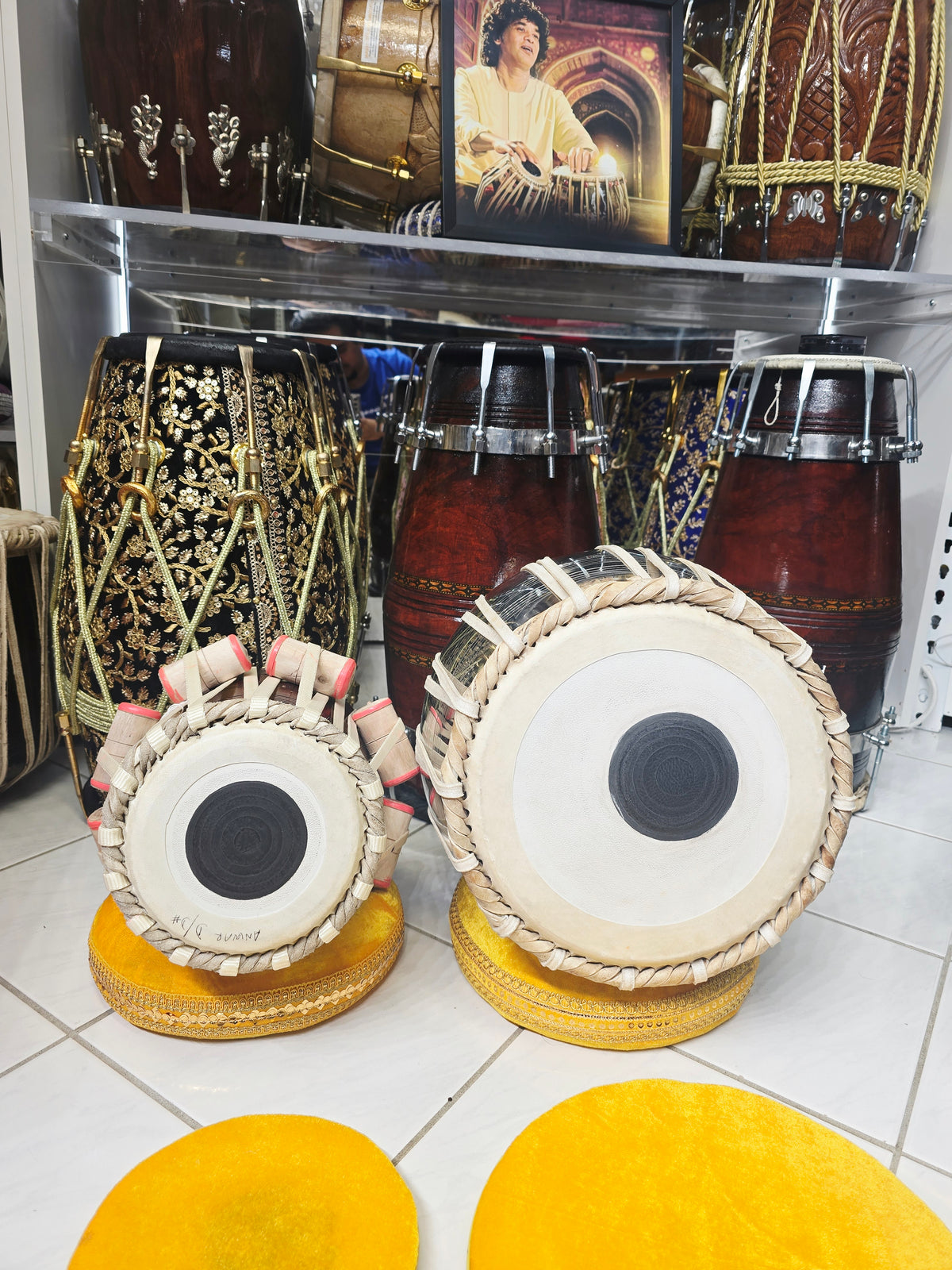 Raagpravaah Scholar | 9.25" Steel Bayan + 5.5" Red Sheesham D/D# Dayan Advanced Student Quality Tabla Set *Very Minor Cosmetic Blemishes