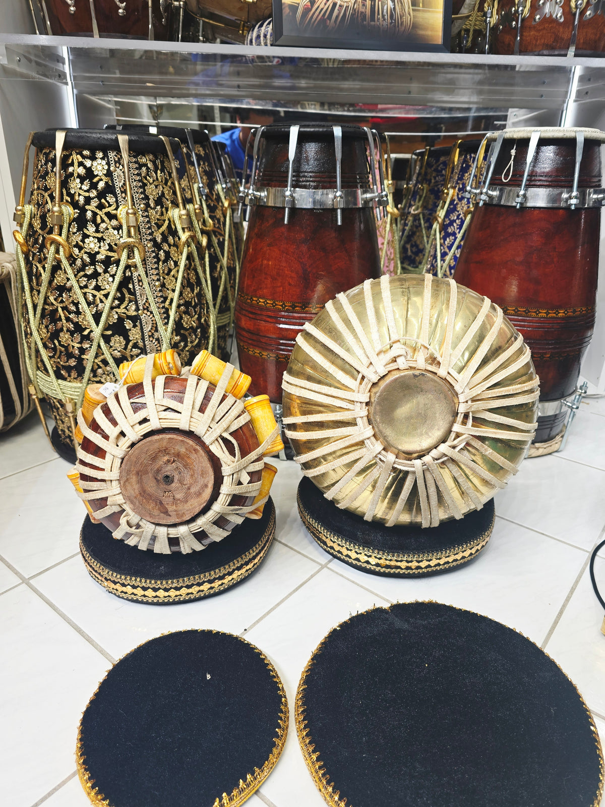 Svarna Pravesh | 9.25" Bayan + 5.25" D#/E Refurbished Dayan Student Quality Tabla Set *Cosmetic Blemishes