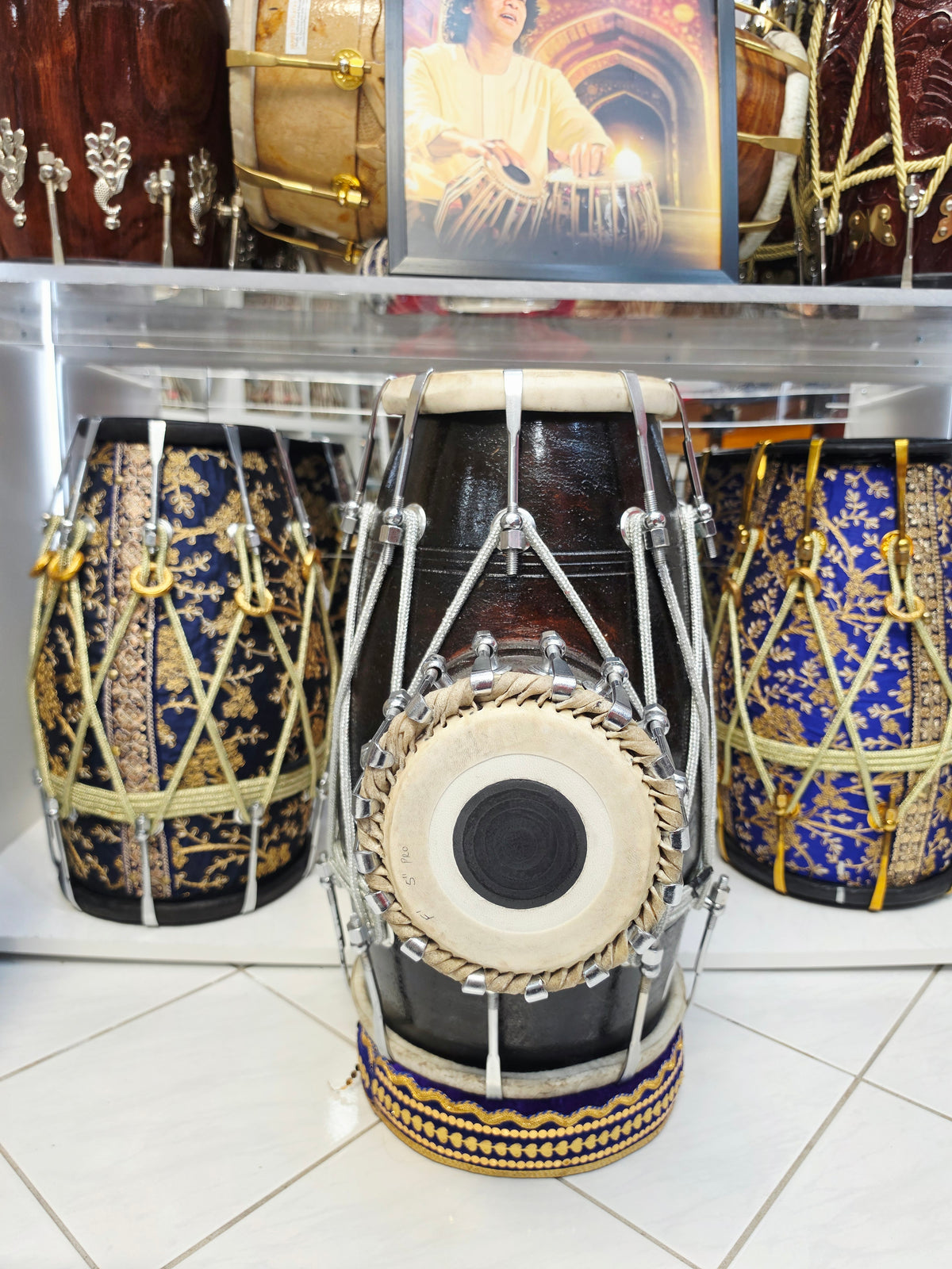 Parampara Naad | Traditional Black coloured Red Sheesham Tabolak (Tabla Dholak) with 5" F Dayan *Exceptional Tone + Promotional Price