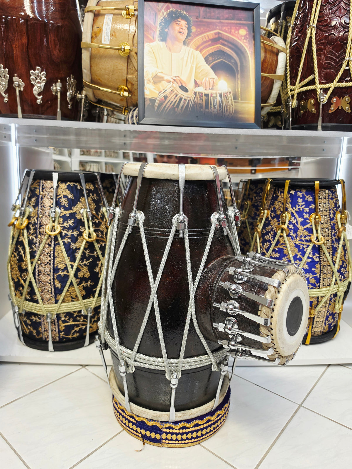 Parampara Naad | Traditional Black coloured Red Sheesham Tabolak (Tabla Dholak) with 5" F Dayan *Exceptional Tone + Promotional Price