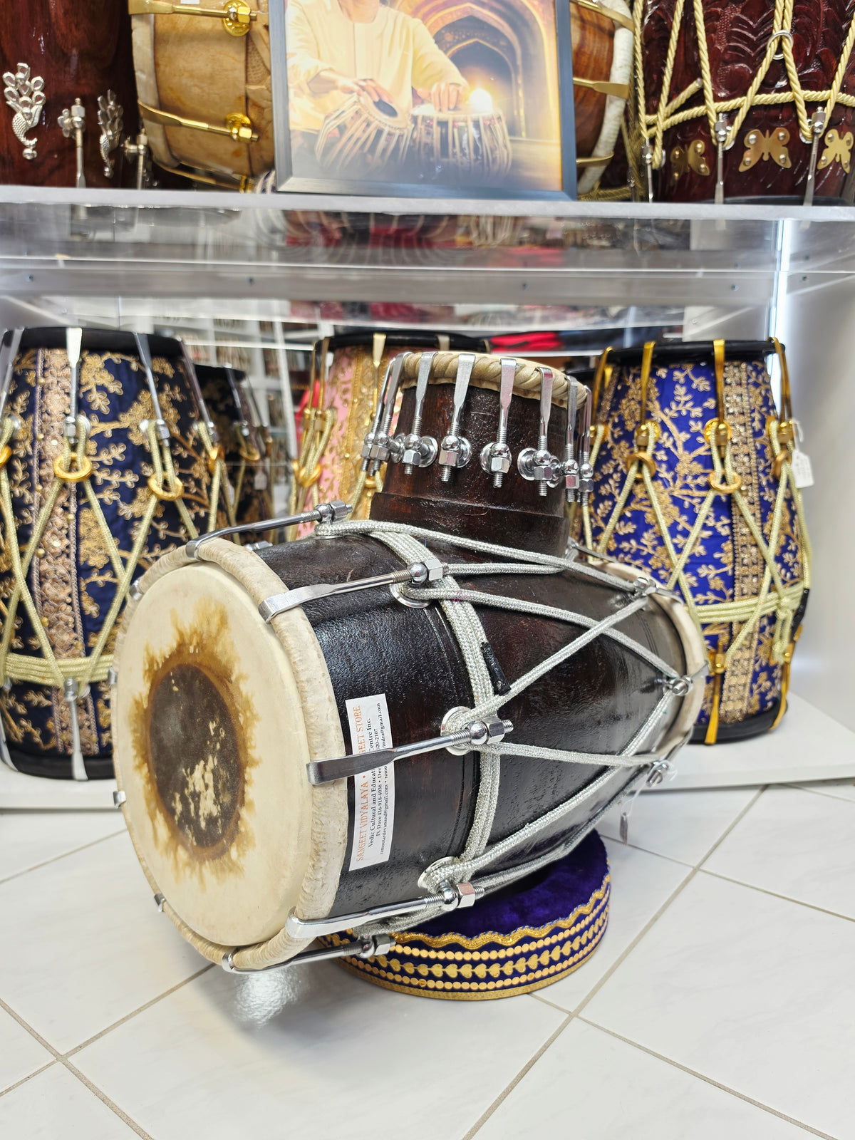 Parampara Naad | Traditional Black coloured Red Sheesham Tabolak (Tabla Dholak) with 5" F Dayan *Exceptional Tone + Promotional Price