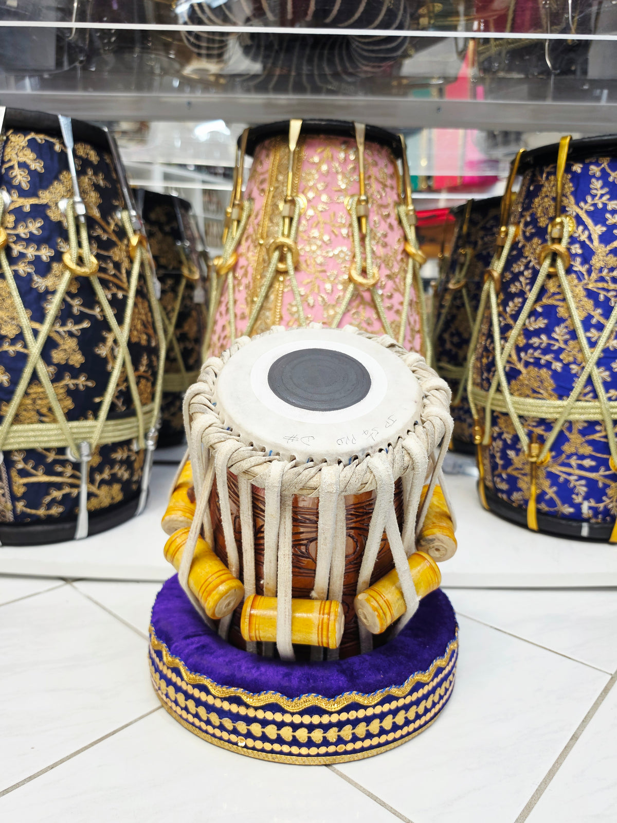 Vanaraga Artisan | 5.25" D# Hand-Engraved Mango Wood Tabla Dayan *Mediocre Sound + Slightly Buzzing