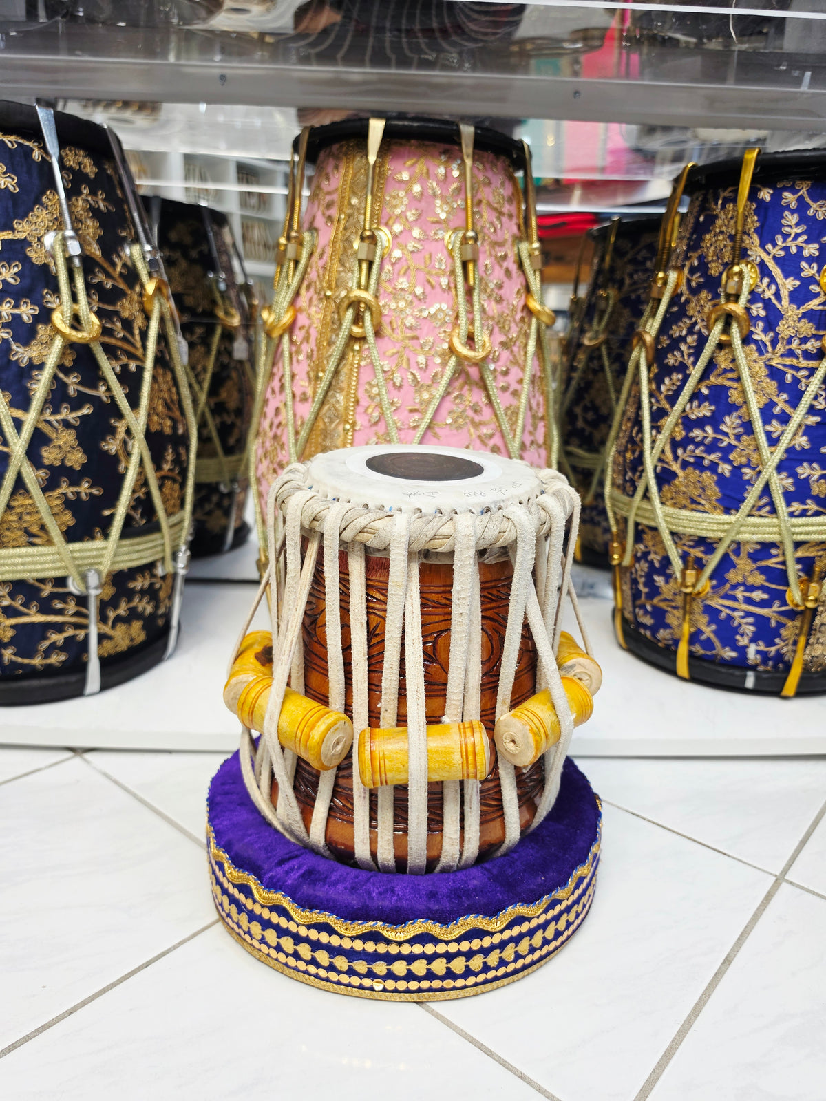 Vanaraga Artisan | 5.25" D# Hand-Engraved Mango Wood Tabla Dayan *Mediocre Sound + Slightly Buzzing
