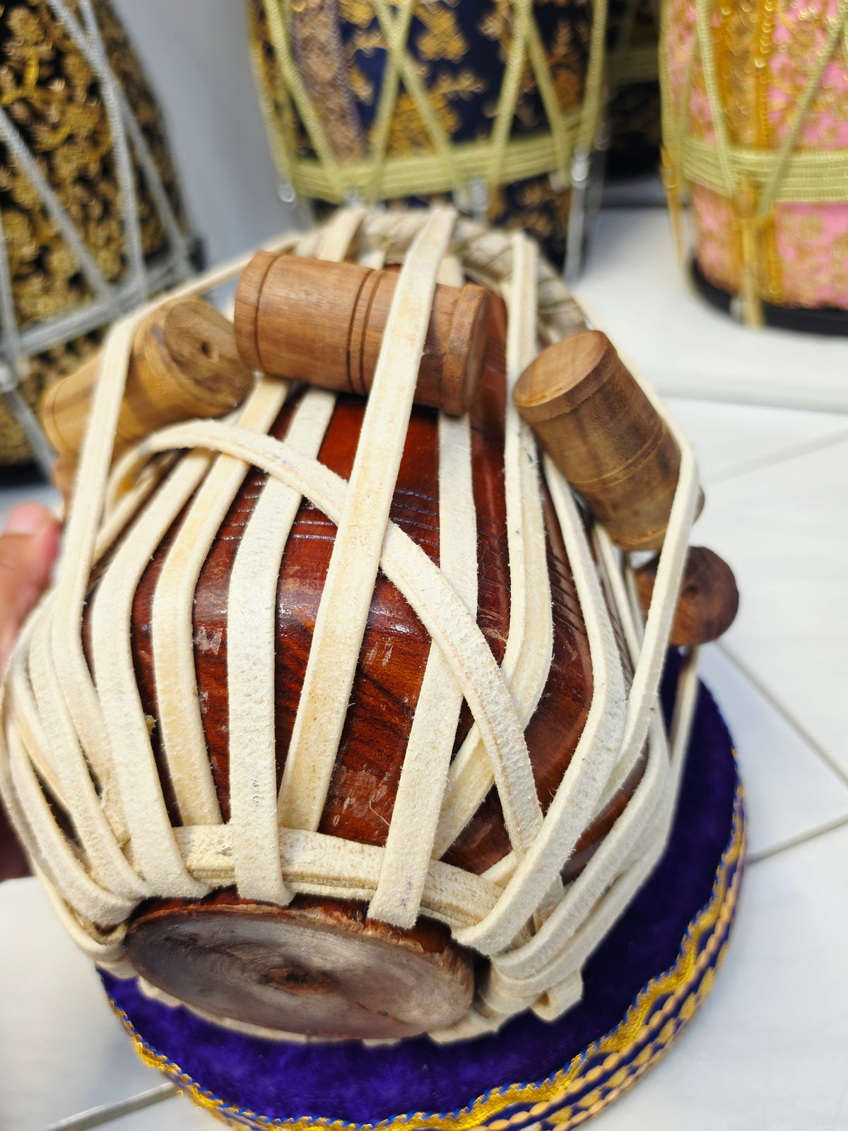 SvaraKriti Elite | 5⅛" F# Iqbal Pro Red Sheesham Tabla Dayan