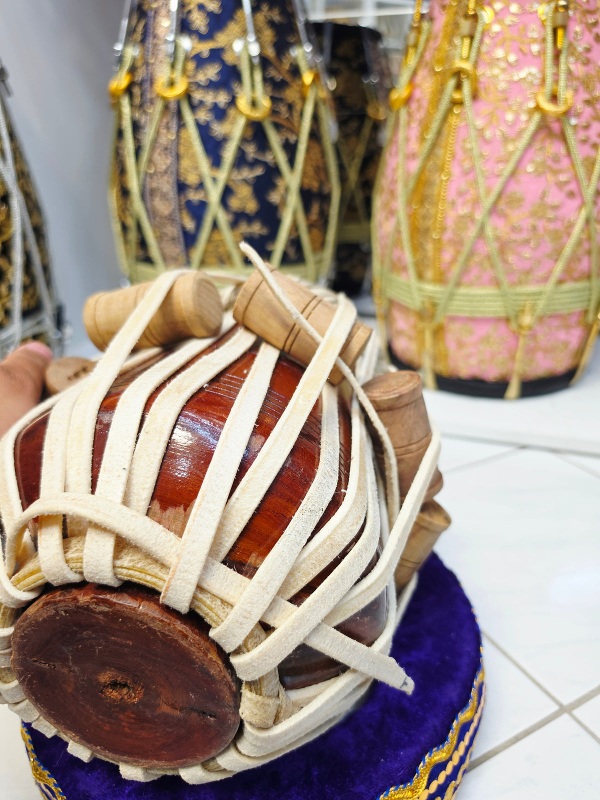 SvaraKriti Elite | 5⅛" F# Iqbal Pro Red Sheesham Tabla Dayan