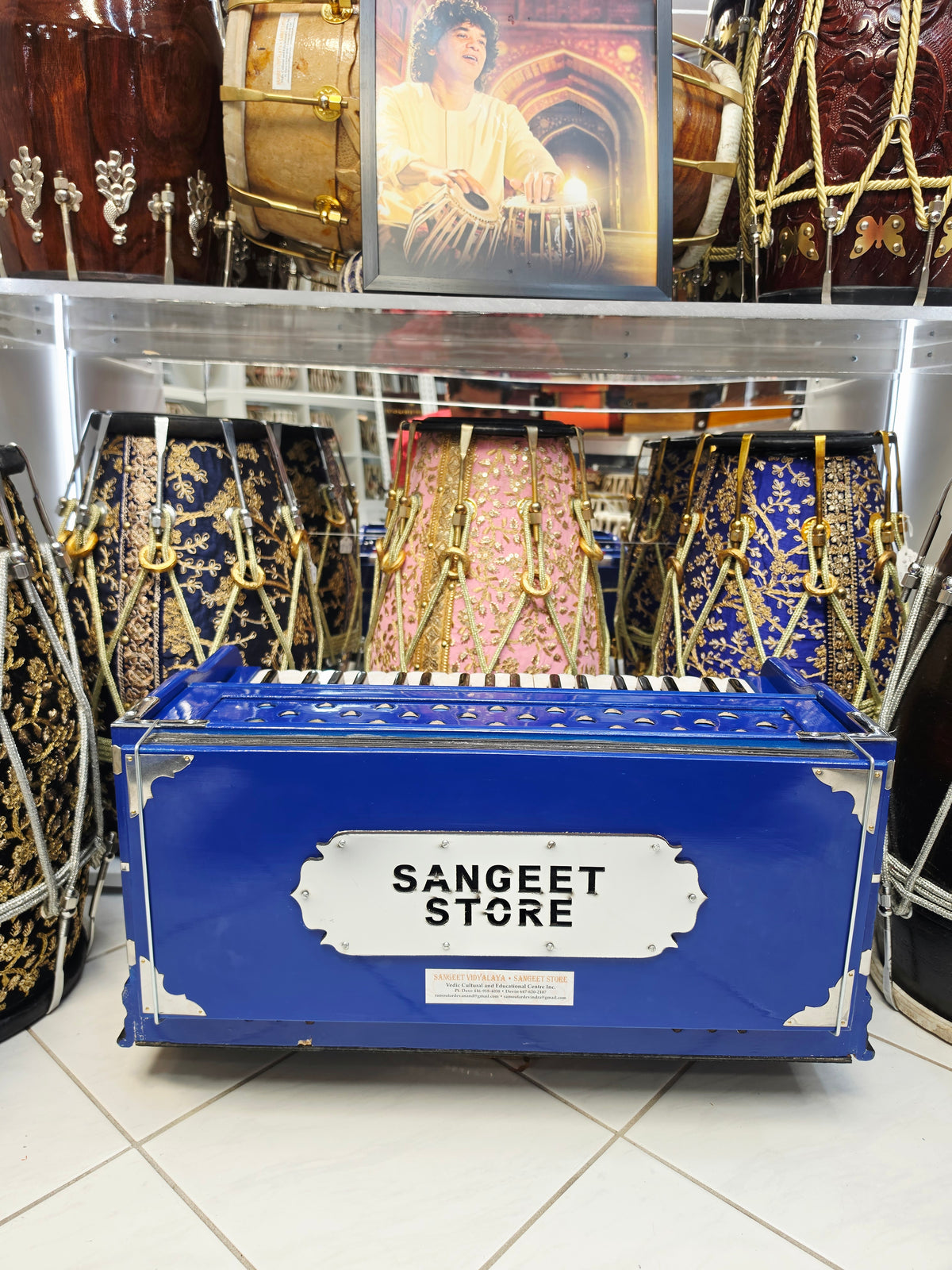BLUE NOVA — 39-Key Semi-Pro Harmonium with Coupler * Cosmetic Blemishes (Cosmetic Crack on Cover)