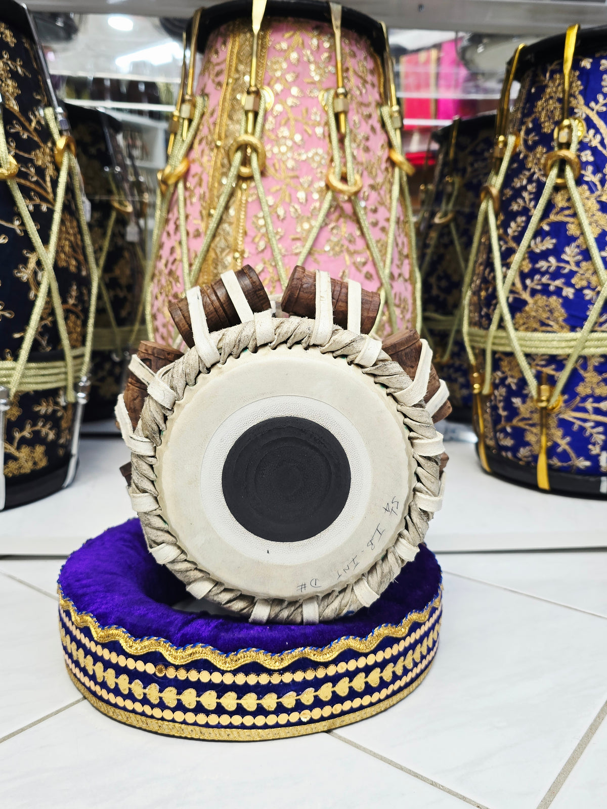 Naadcrest Artisan | 5.25" D# Iqbal Intermediate Red Sheesham Dayan *Minor Cosmetic Blemishes
