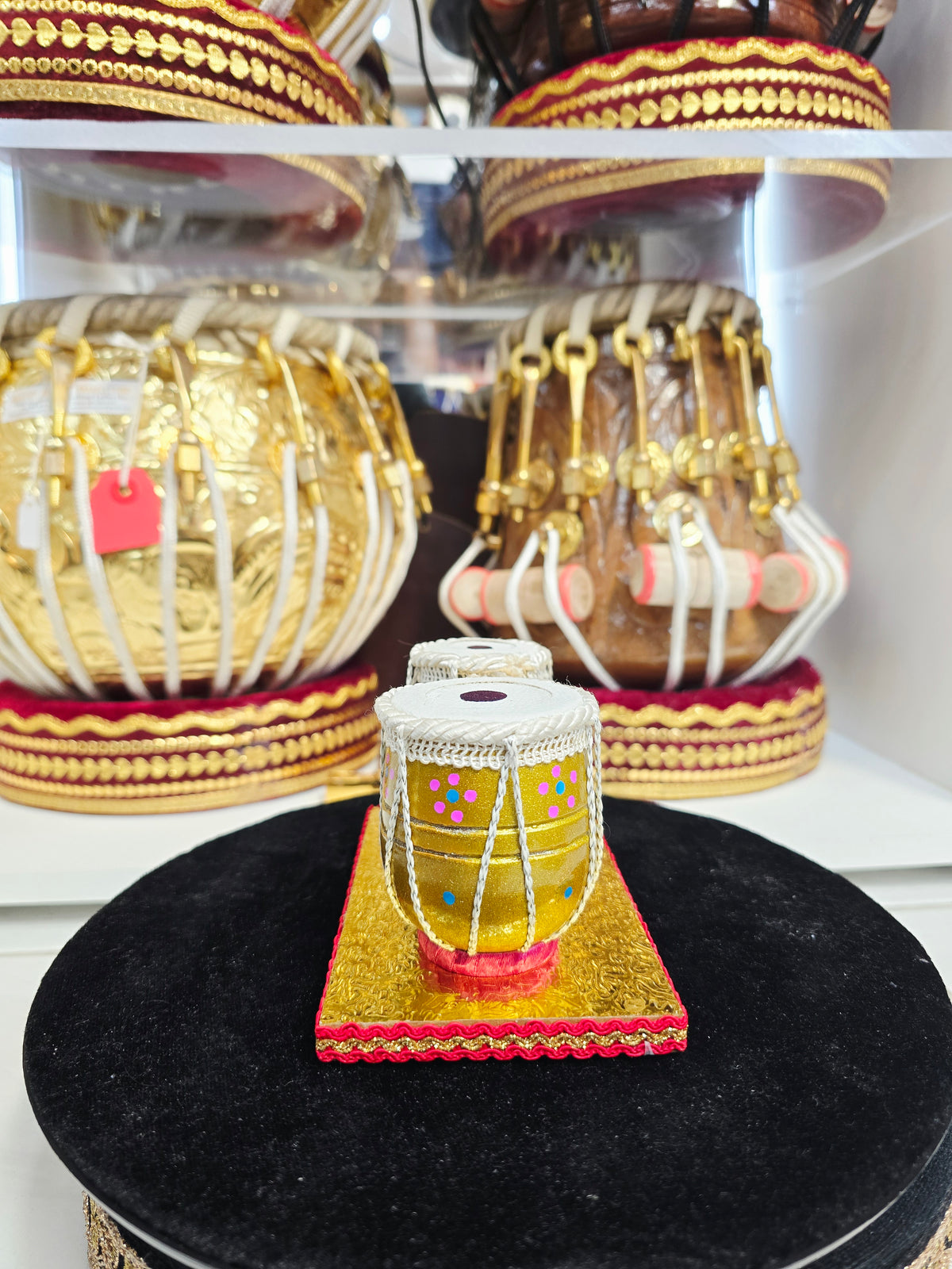 Naad Ratna | Handcrafted Miniature Display Tabla Set *Minor Chip in Base