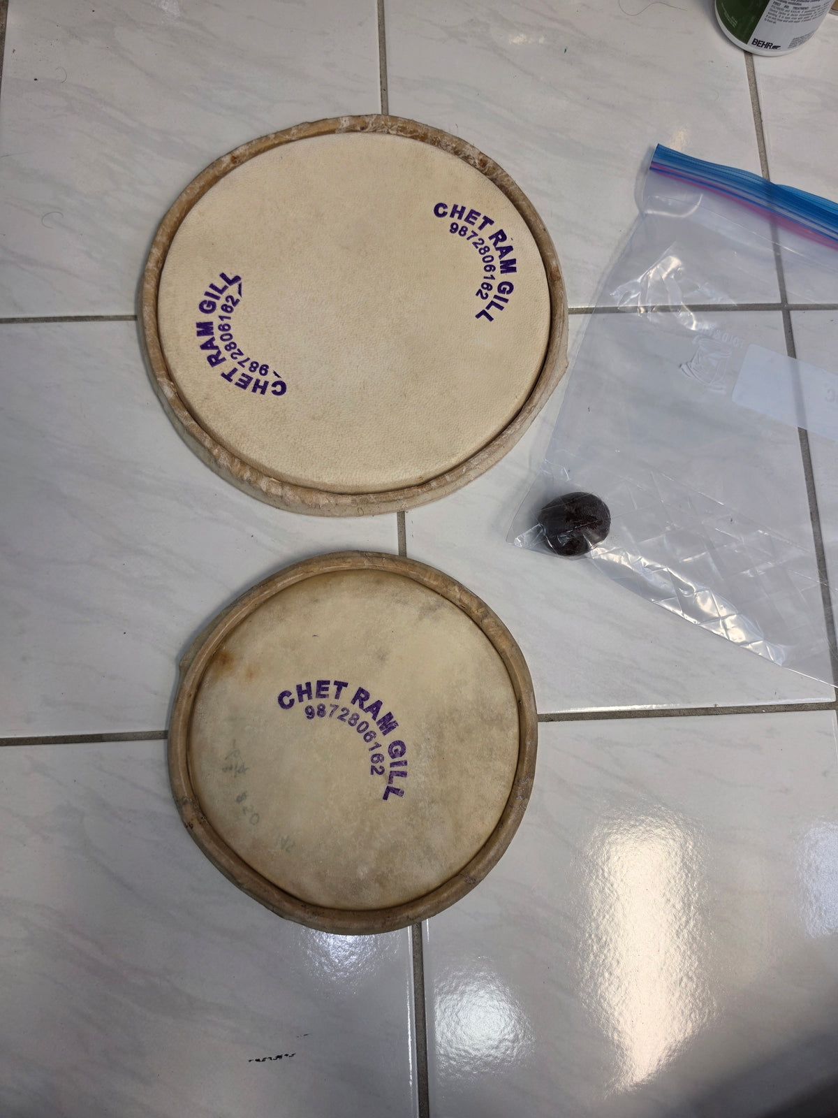 2 Concert Dholak Skins + Masala for Vickash