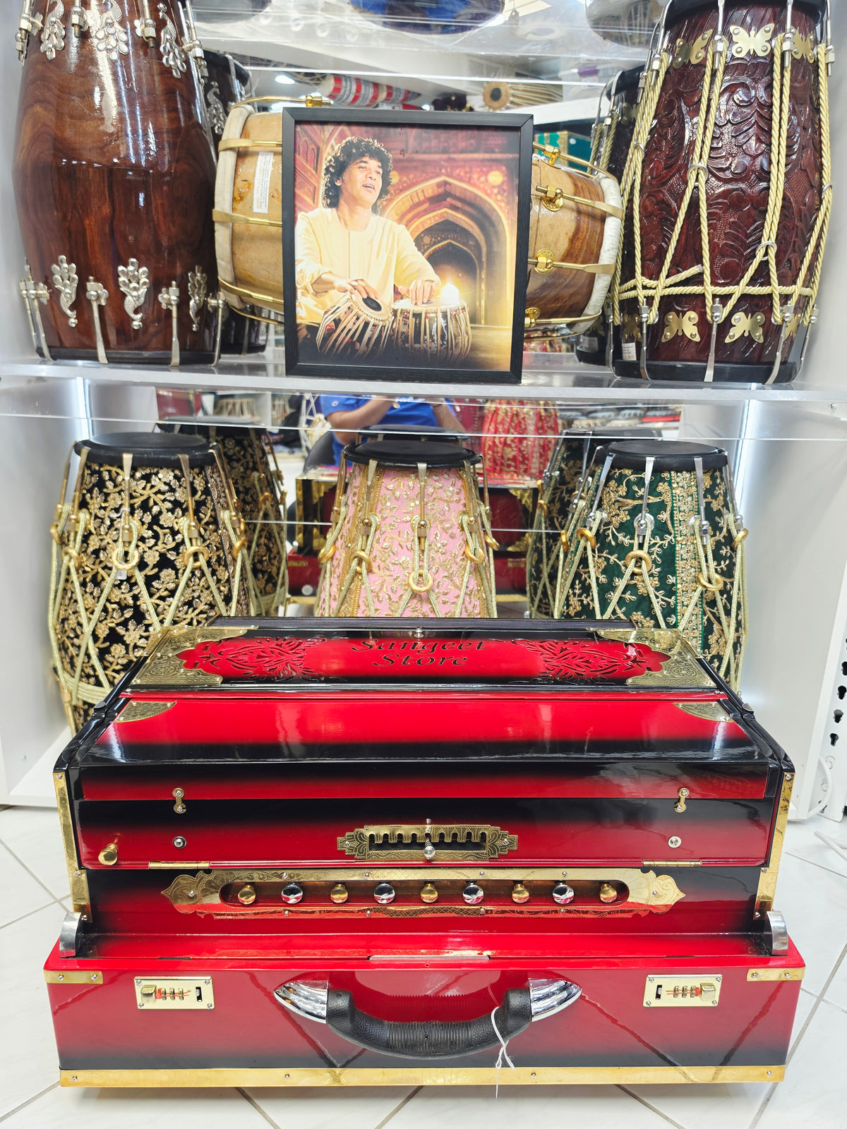 Crimson Darbar | Premium 3 Reed BMF 9 Scale Changer Harmonium *Minor Cosmetic Blemishes *Exceptional Tone