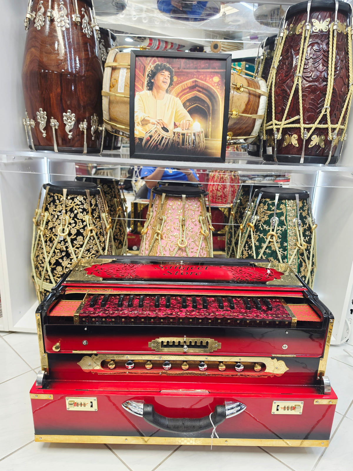 Crimson Darbar | Premium 3 Reed BMF 9 Scale Changer Harmonium *Minor Cosmetic Blemishes *Exceptional Tone