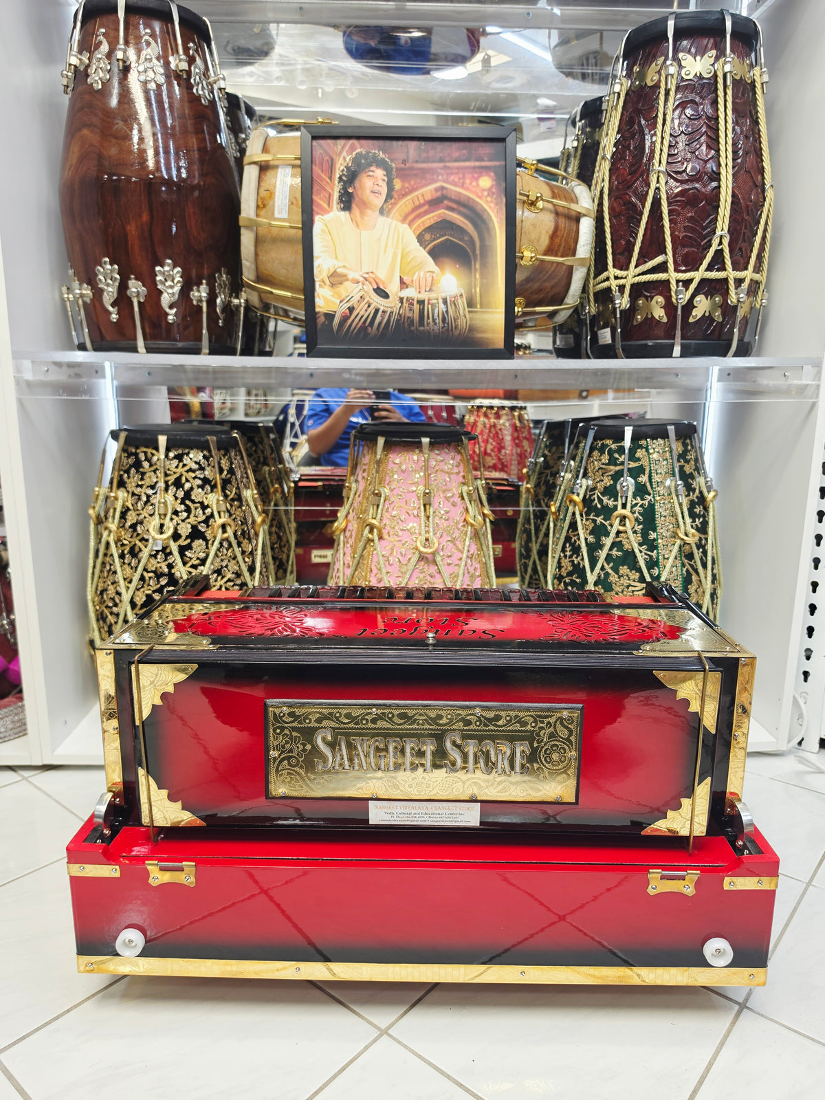 Crimson Darbar | Premium 3 Reed BMF 9 Scale Changer Harmonium *Minor Cosmetic Blemishes *Exceptional Tone