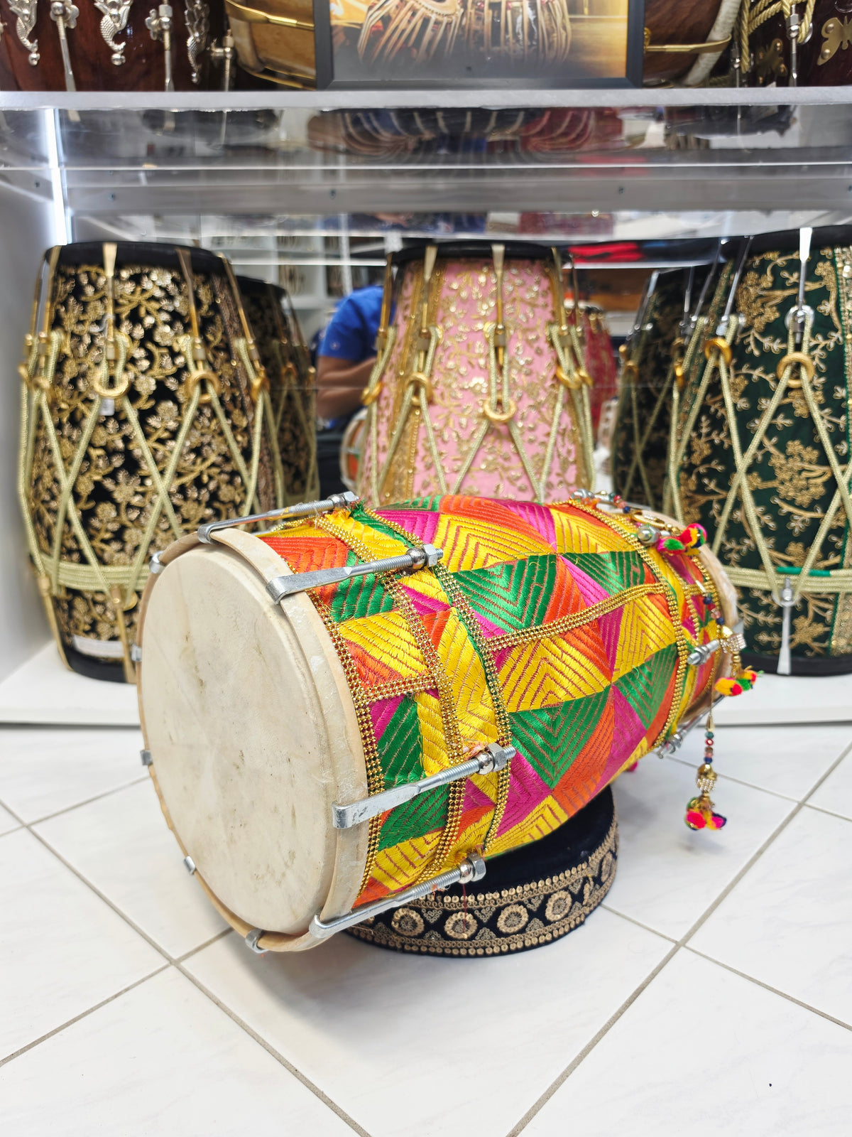 MehendiGlow Multi-Colour Mehendi Night Dholak (Minor Cosmetic Wrap Blemish)