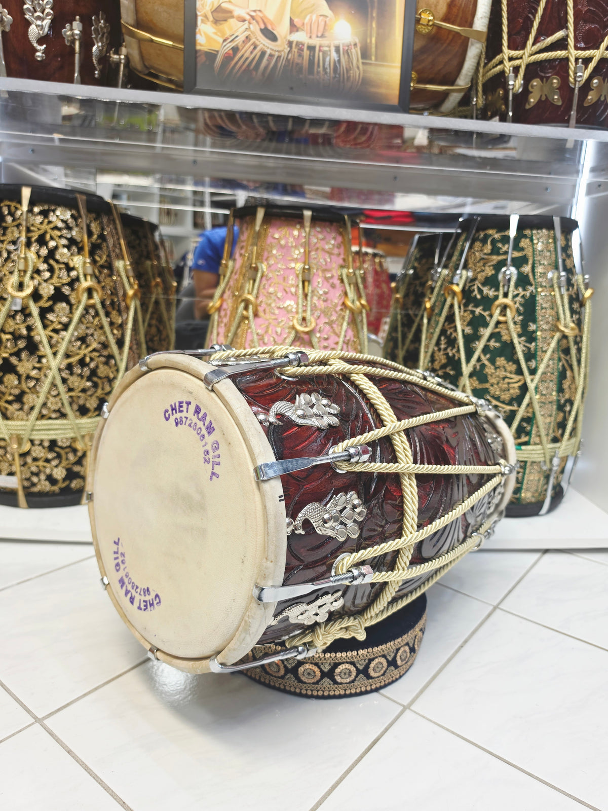 Vrukshakala | Premium Hand-Carved Chetram Dholak