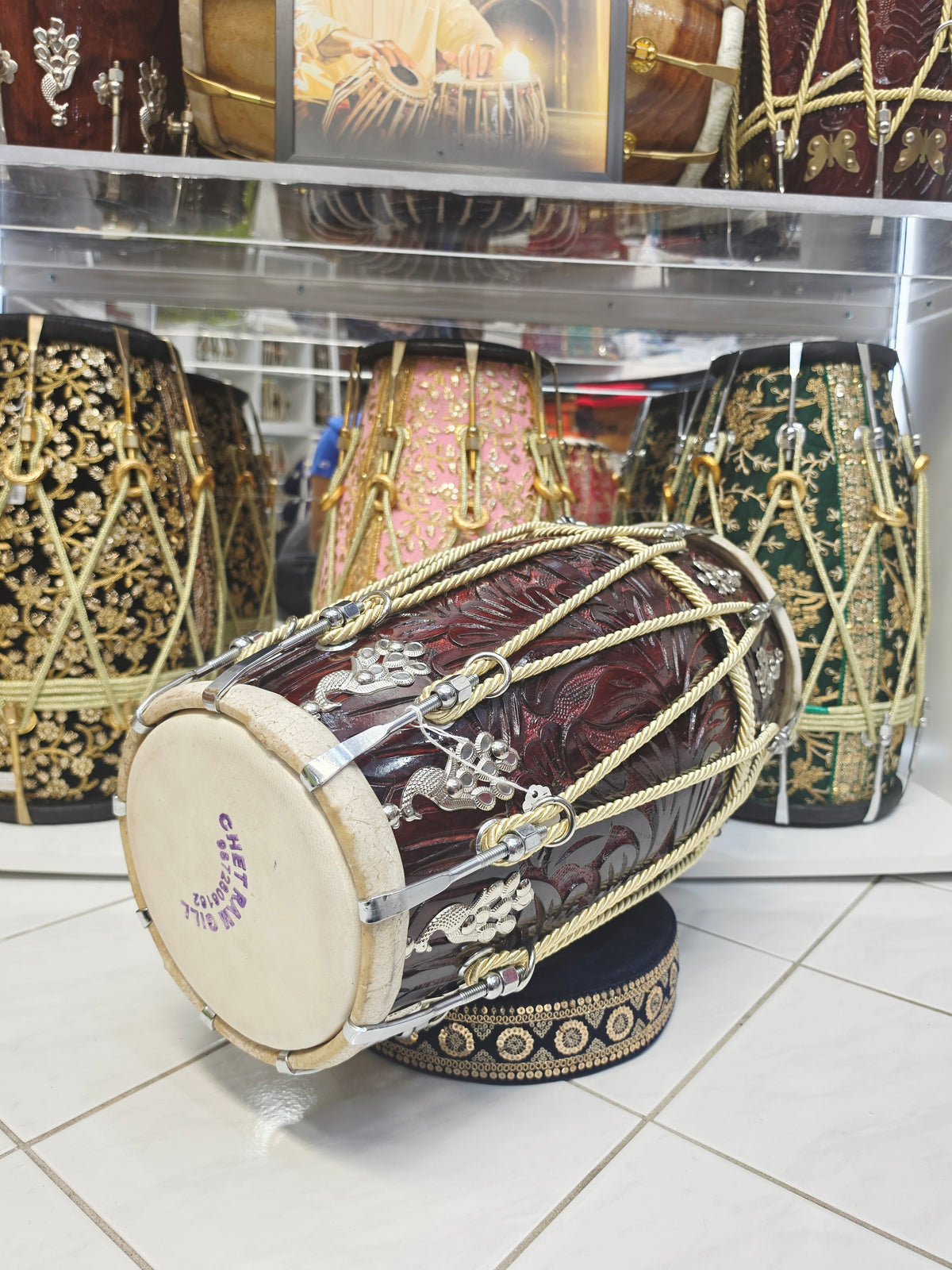 Vrukshakala | Premium Hand-Carved Chetram Dholak