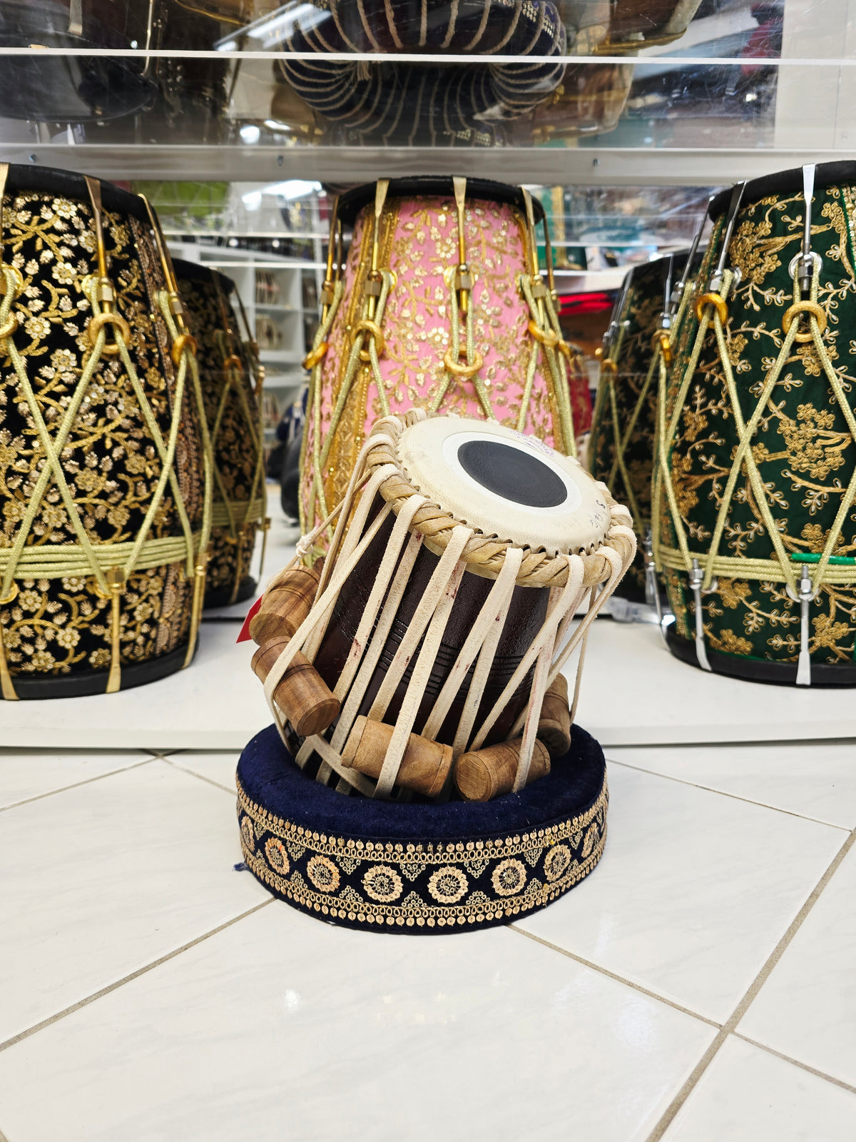 Vyomnaad | 5" F#/G Mohd. Sharif Skin Red Sheesham Dayan *Very Minor Cosmetic Blemishes *Mediocre Sound