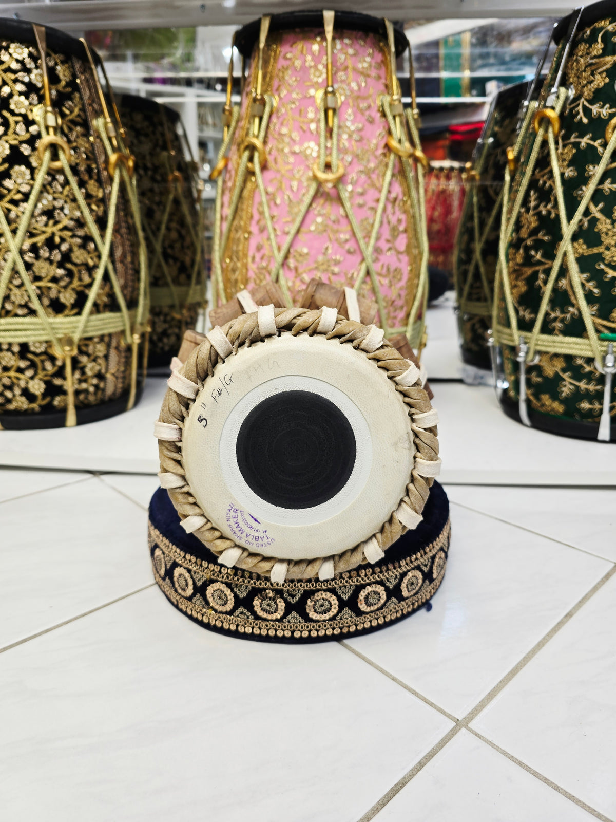 Vyomnaad | 5" F#/G Mohd. Sharif Skin Red Sheesham Dayan *Very Minor Cosmetic Blemishes *Mediocre Sound
