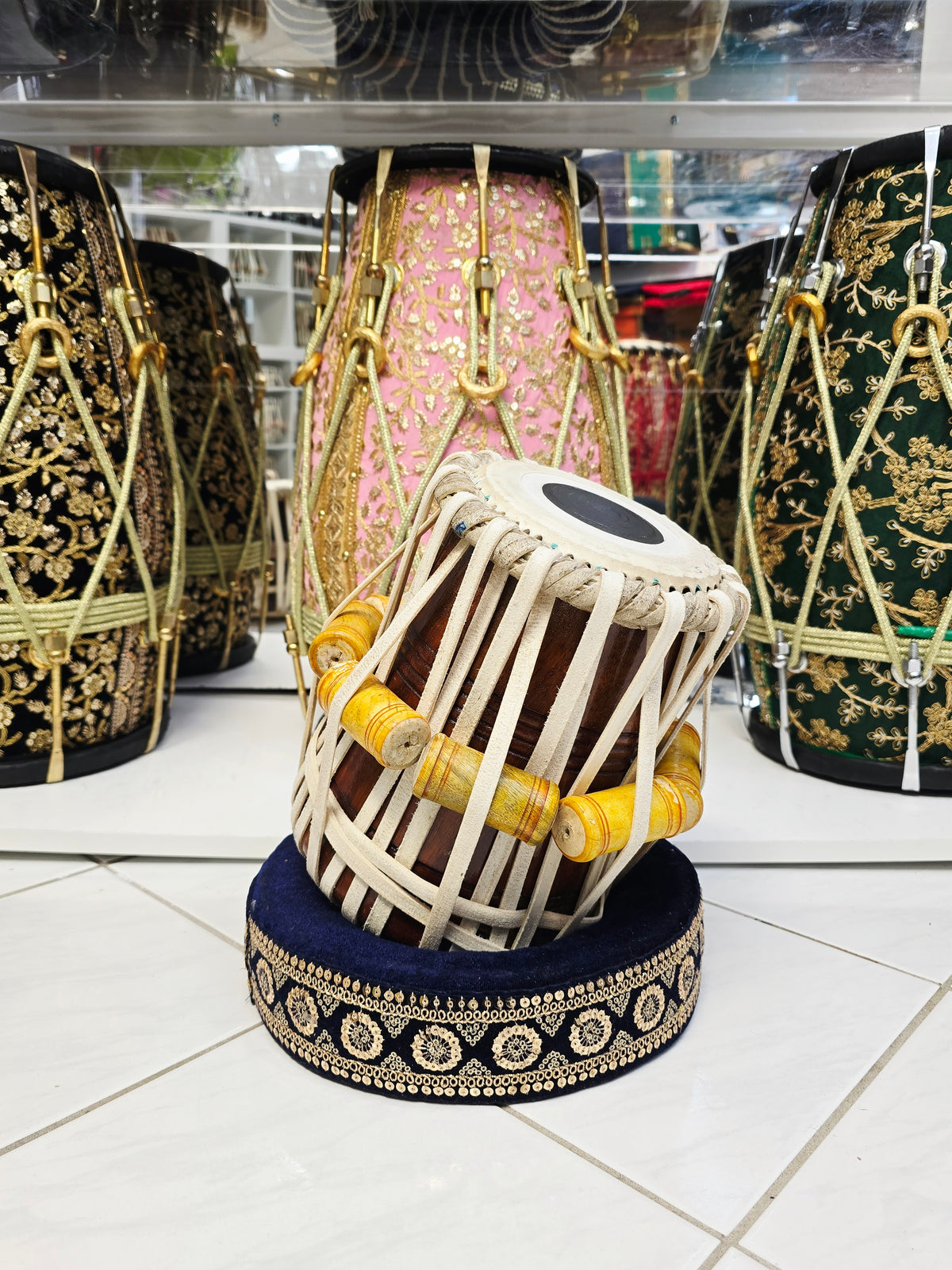 Surashakti | 5" F# Iqbal Skin Red Sheesham Professional Dayan *Slight Buzzing and Minor Cosmetic Blemishes