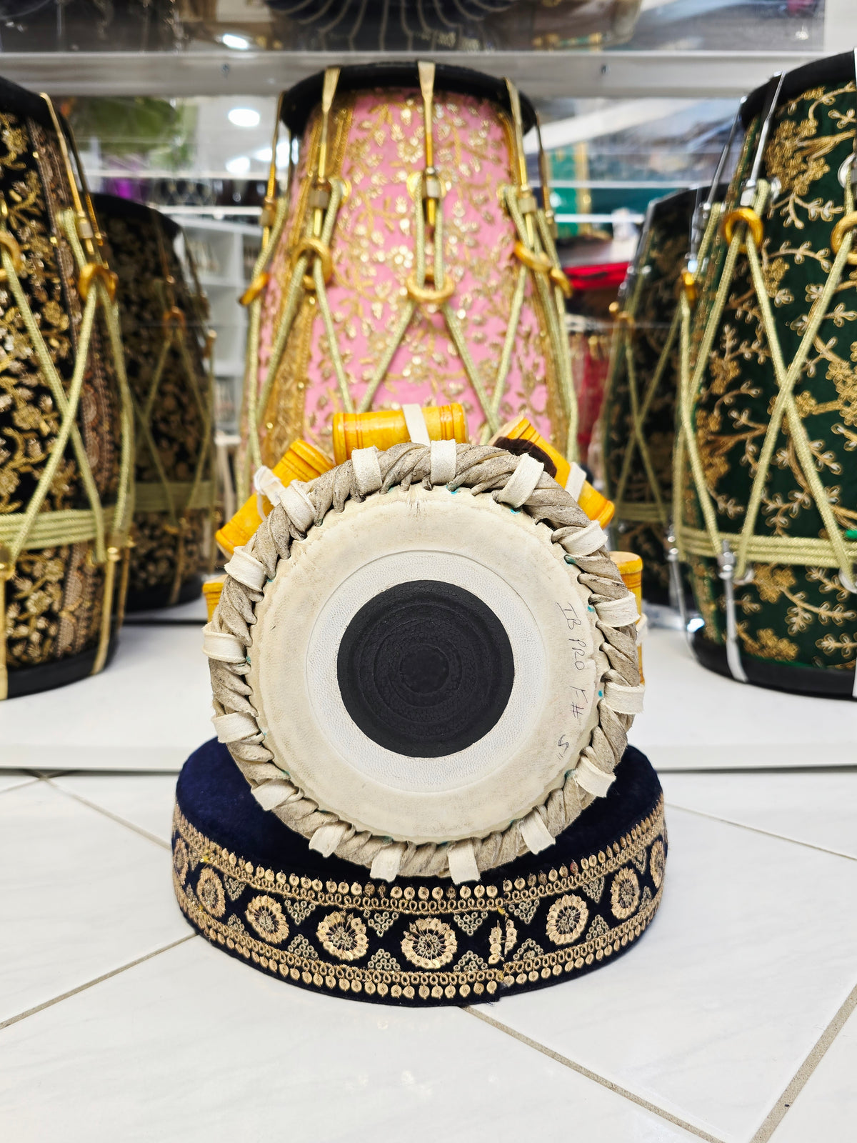 Surashakti | 5" F# Iqbal Skin Red Sheesham Professional Dayan *Slight Buzzing and Minor Cosmetic Blemishes
