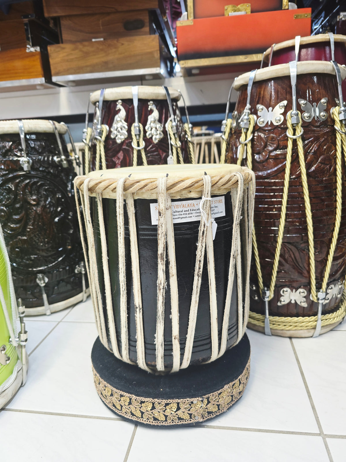 Kaaldhwani Heritage | Custom Traditional Black Sheesham Dhamma for Pascal