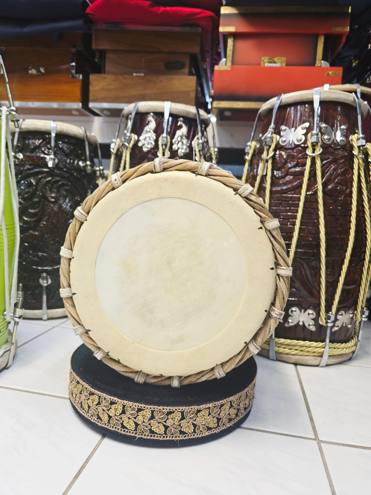 Kaaldhwani Heritage | Custom Traditional Black Sheesham Dhamma for Pascal