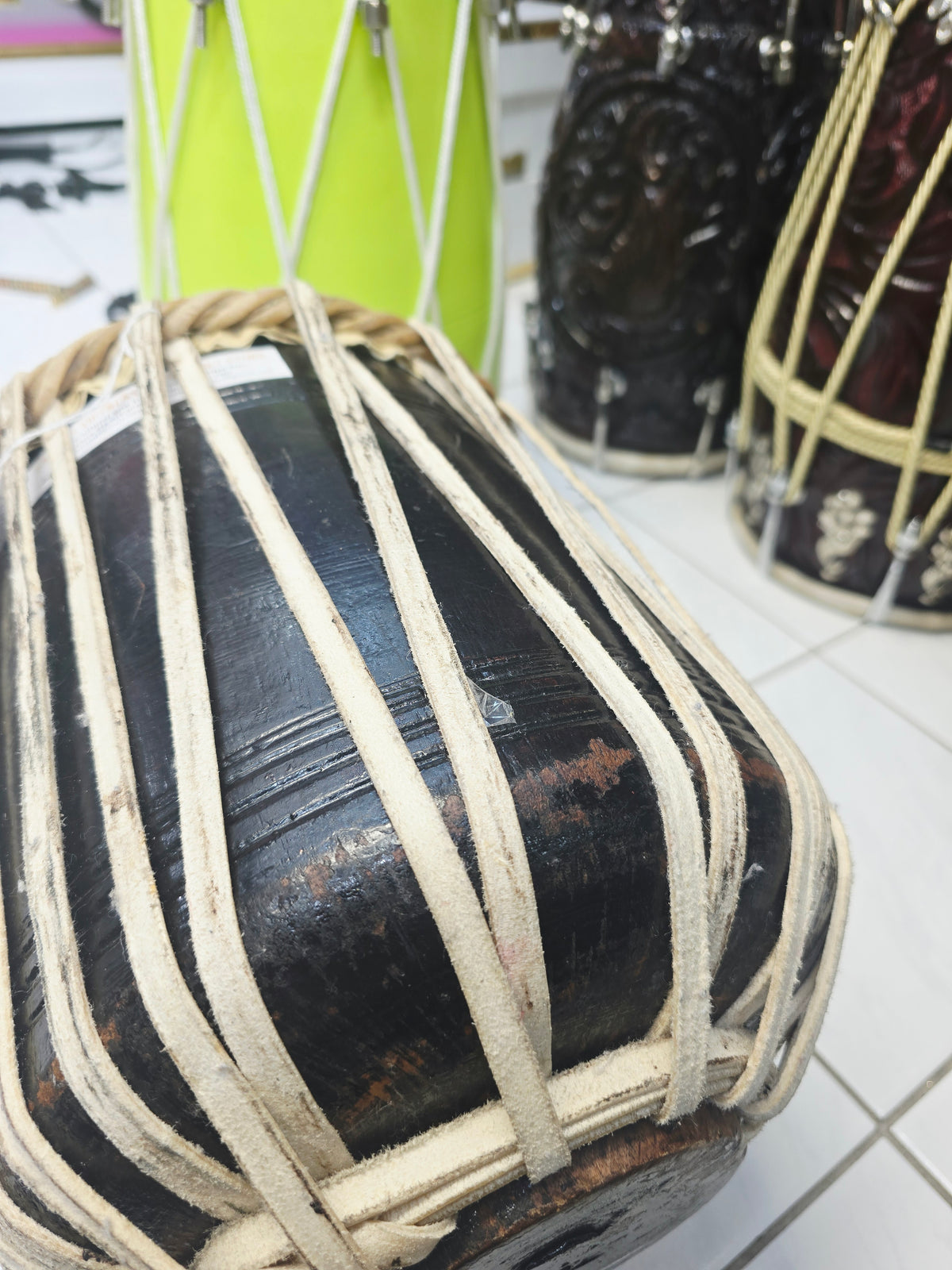Kaaldhwani Heritage | Custom Traditional Black Sheesham Dhamma for Pascal