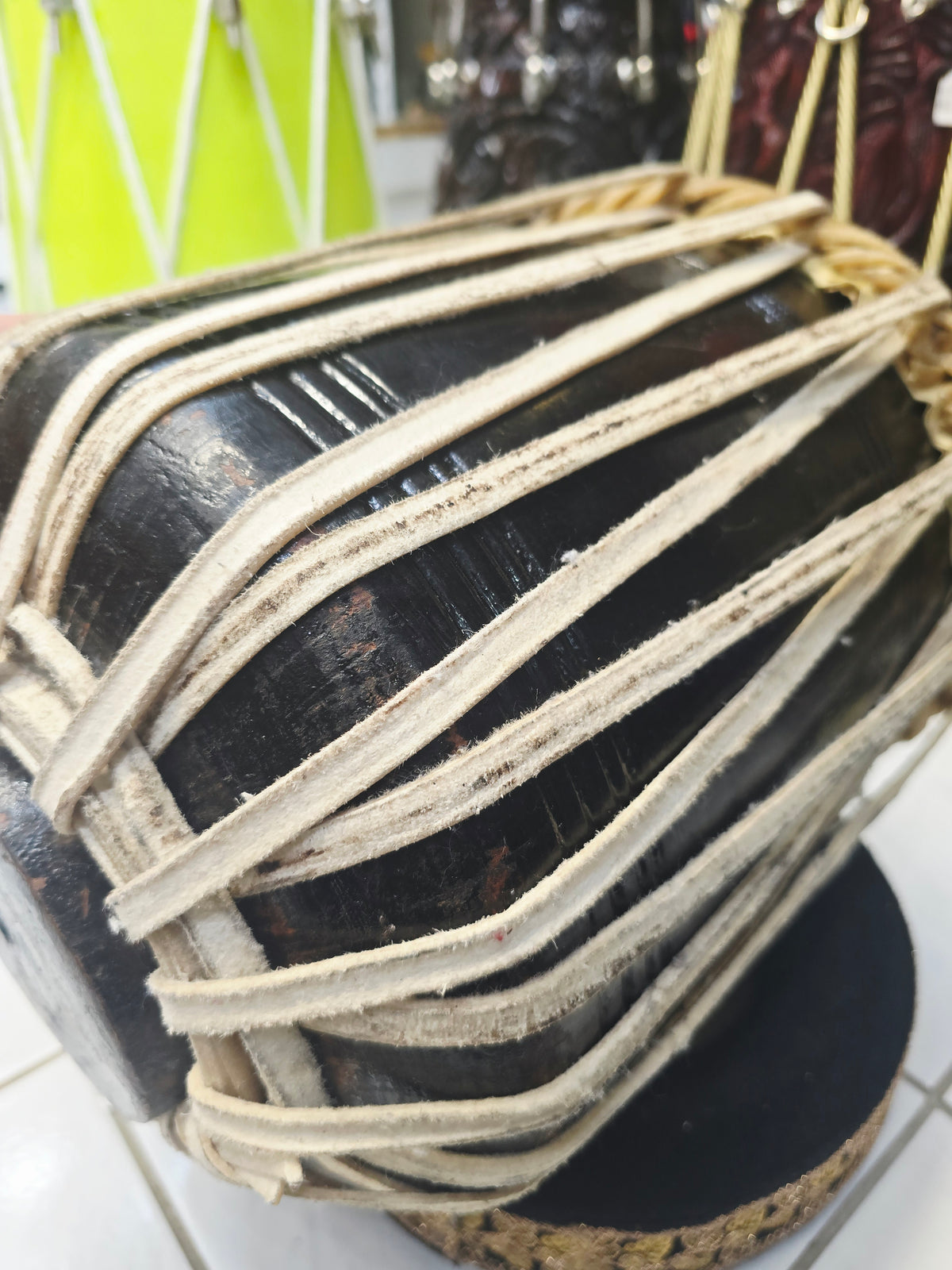 Kaaldhwani Heritage | Custom Traditional Black Sheesham Dhamma for Pascal