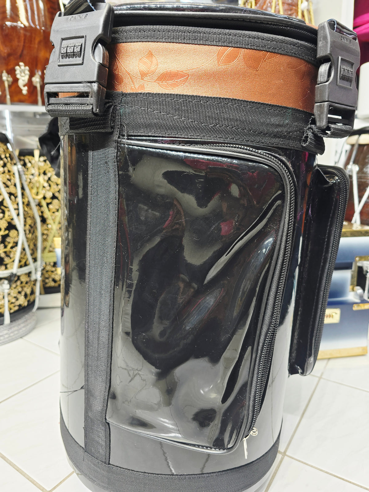 Voyager Elite Premium Padded Soft Dholak Travel Case with Accessory Pockets (Up to 19.75" Dholaks) *Very Minor Cosmetic Blemishes