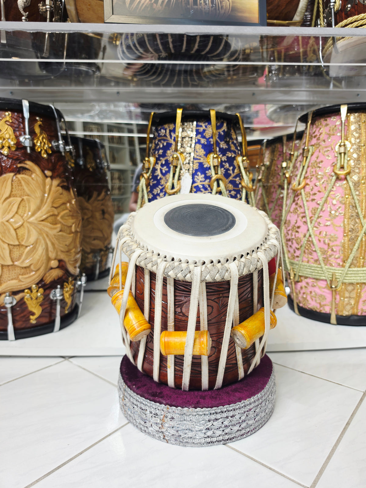 Midnight Ember – Hand-Engraved Mango Wood Jori Dayan (7.25" Low D#) *Very Minor Cosmetic Marks