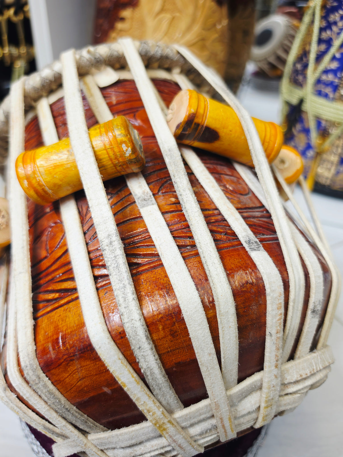 Midnight Ember – Hand-Engraved Mango Wood Jori Dayan (7.25" Low D#) *Very Minor Cosmetic Marks