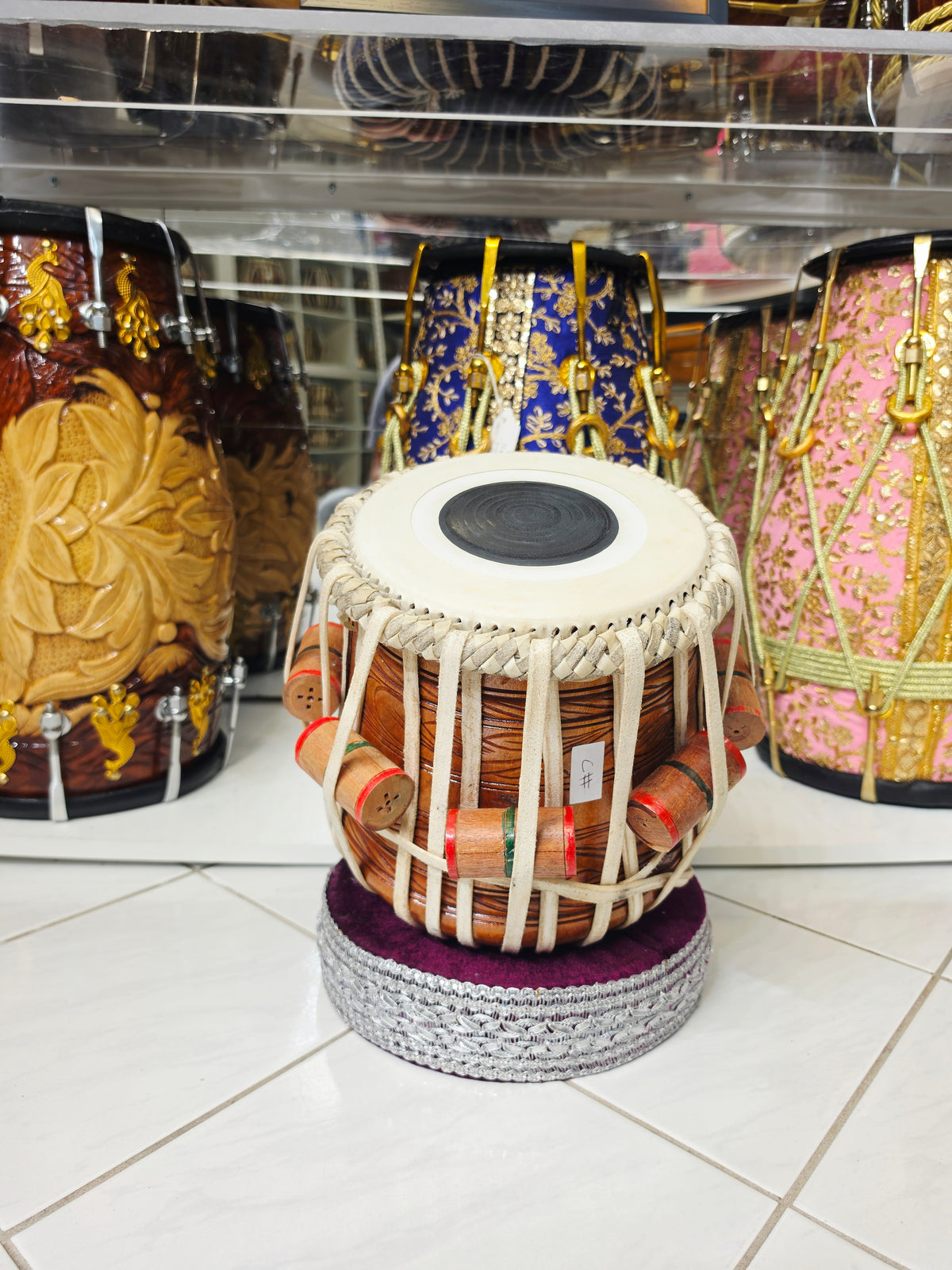 Deep Ember – Hand-Engraved Mango Wood Jori Dayan (7.5" Low C#) *Minor Cosmetic Crack
