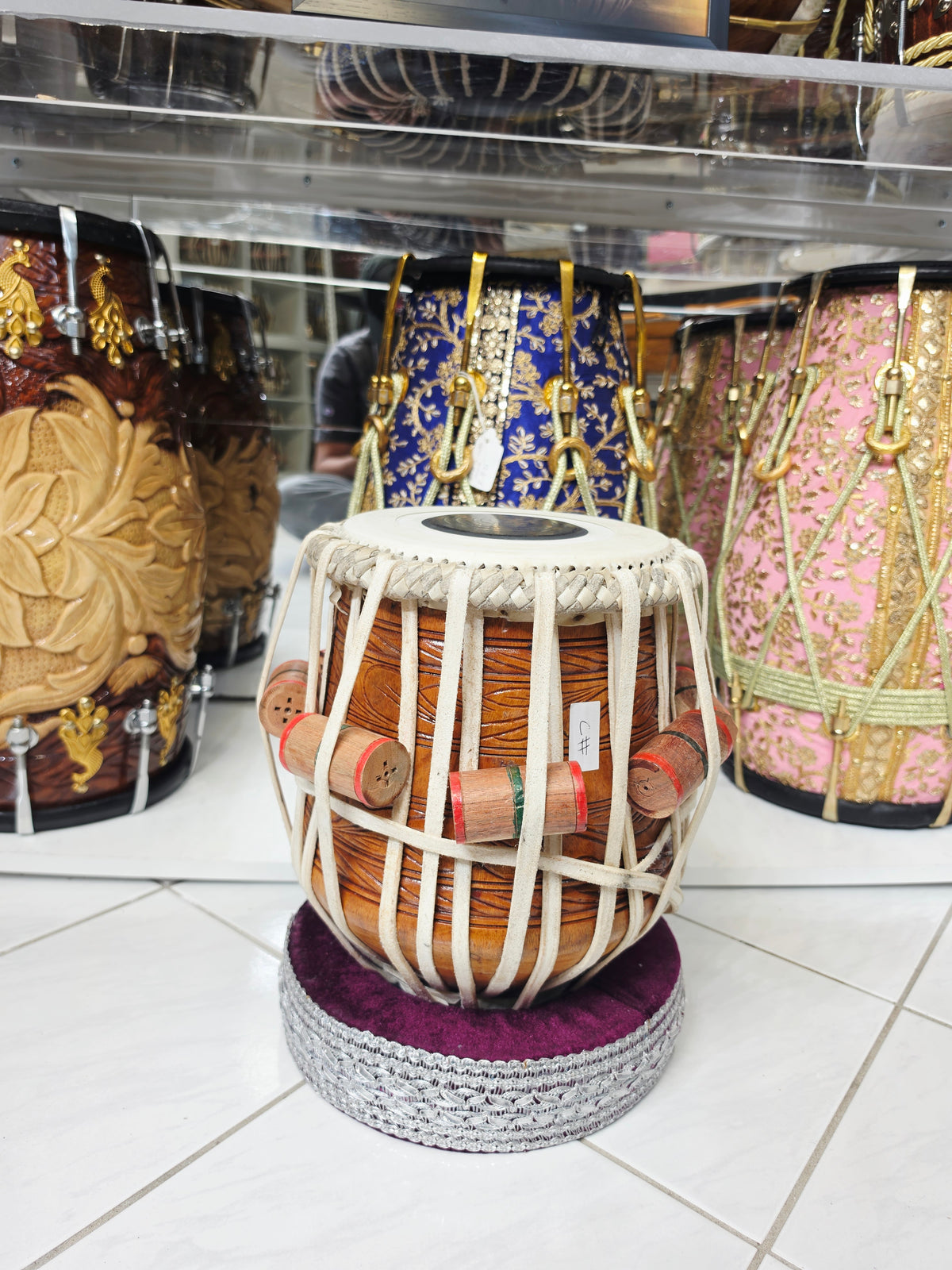 Deep Ember – Hand-Engraved Mango Wood Jori Dayan (7.5" Low C#) *Minor Cosmetic Crack