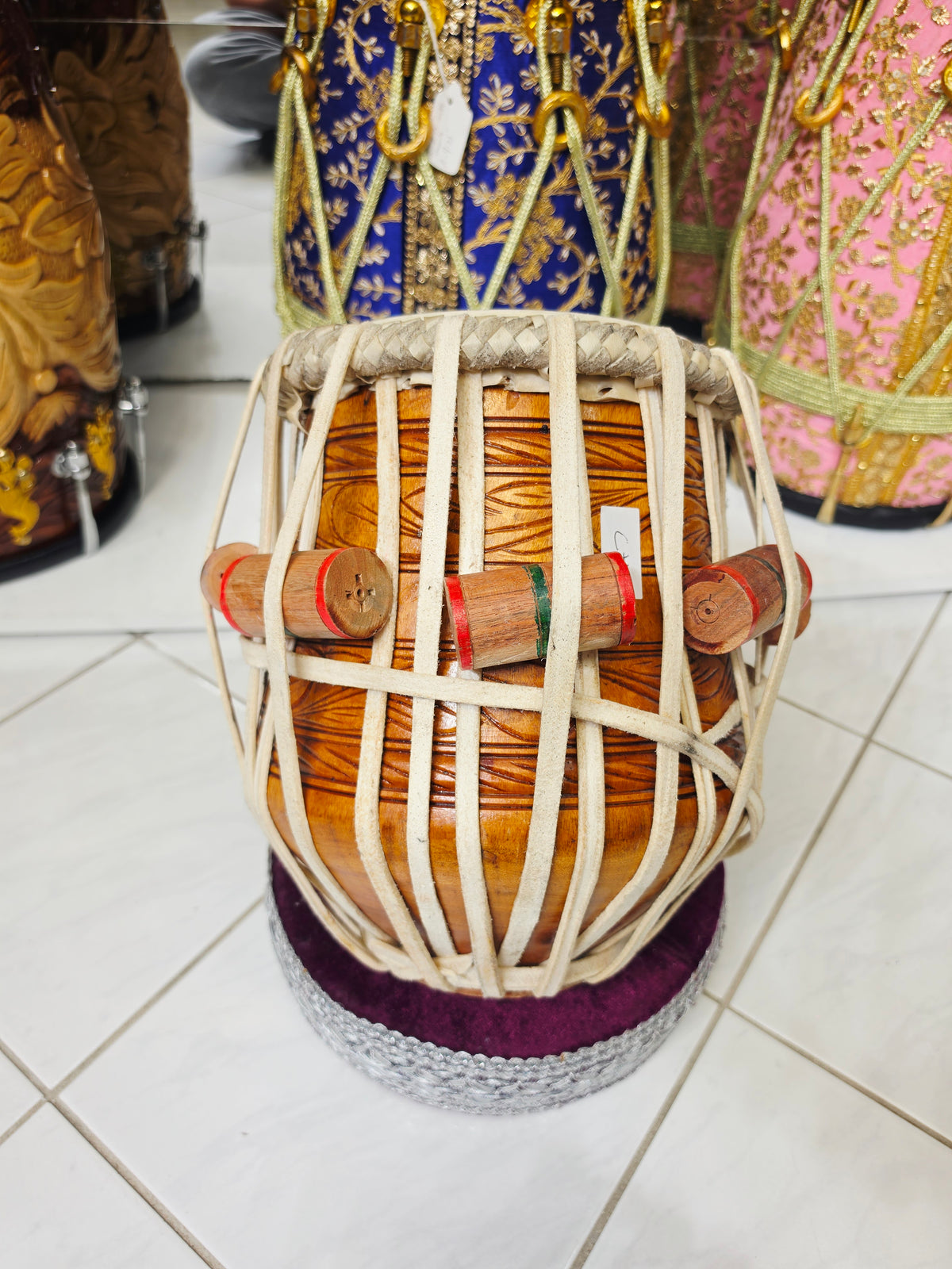 Deep Ember – Hand-Engraved Mango Wood Jori Dayan (7.5" Low C#) *Minor Cosmetic Crack