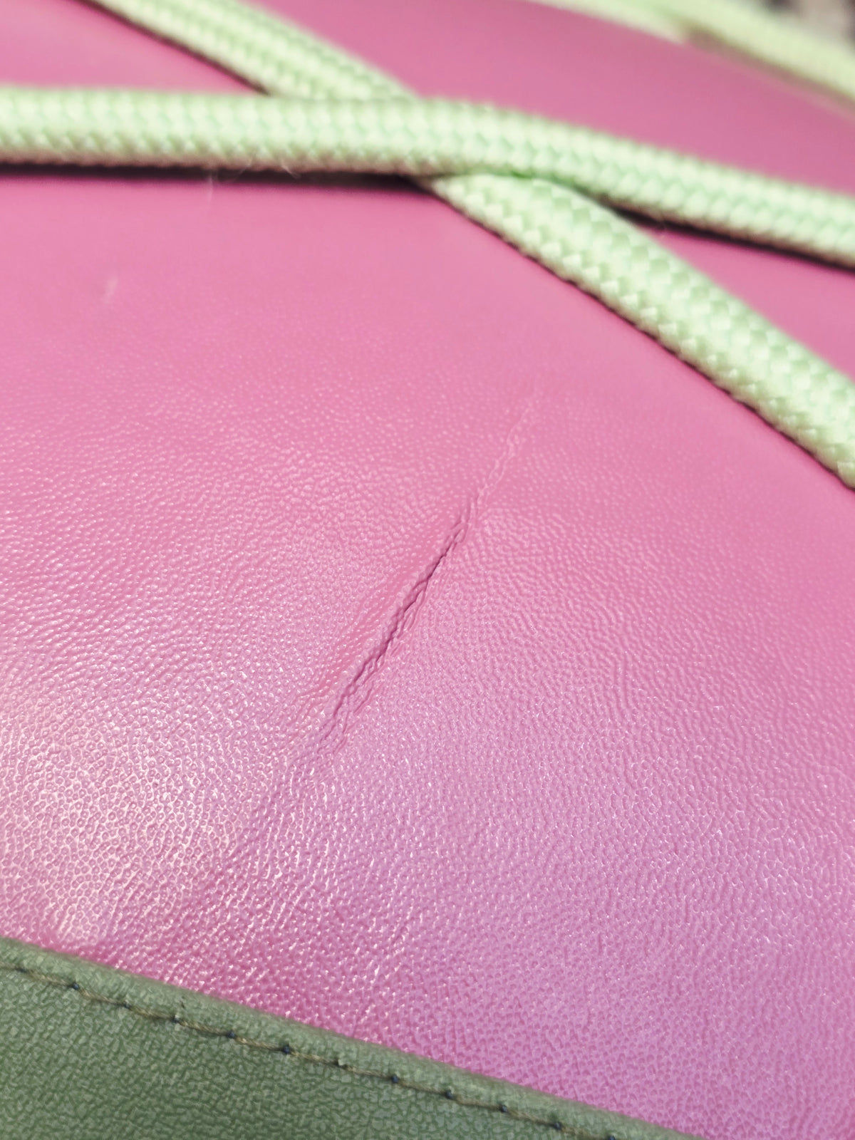 Gulbahaar Vasant – Premium Pink & Green Leather-Wrapped Red Sheesham Dholak *Minor Cosmetic Blemish / Tear *Exceptional Tone