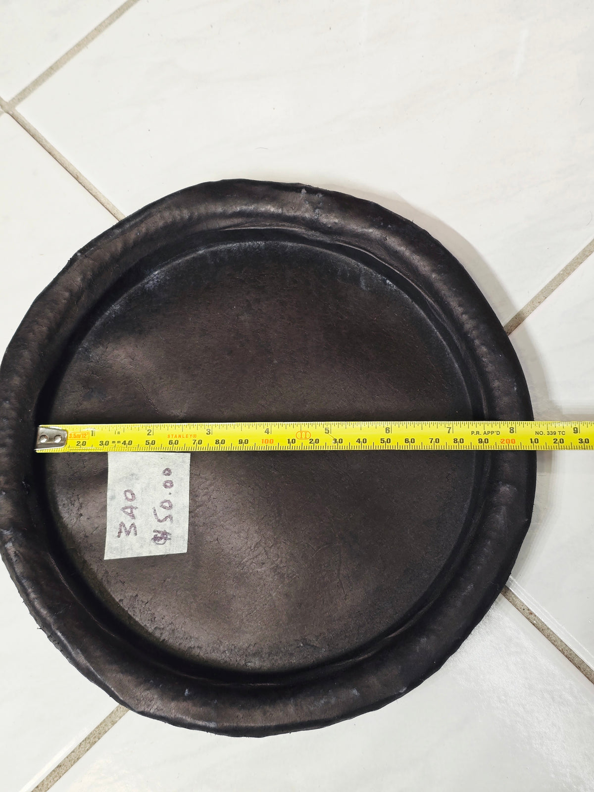 7.5" Concert Quality Black Dholak Treble Skin