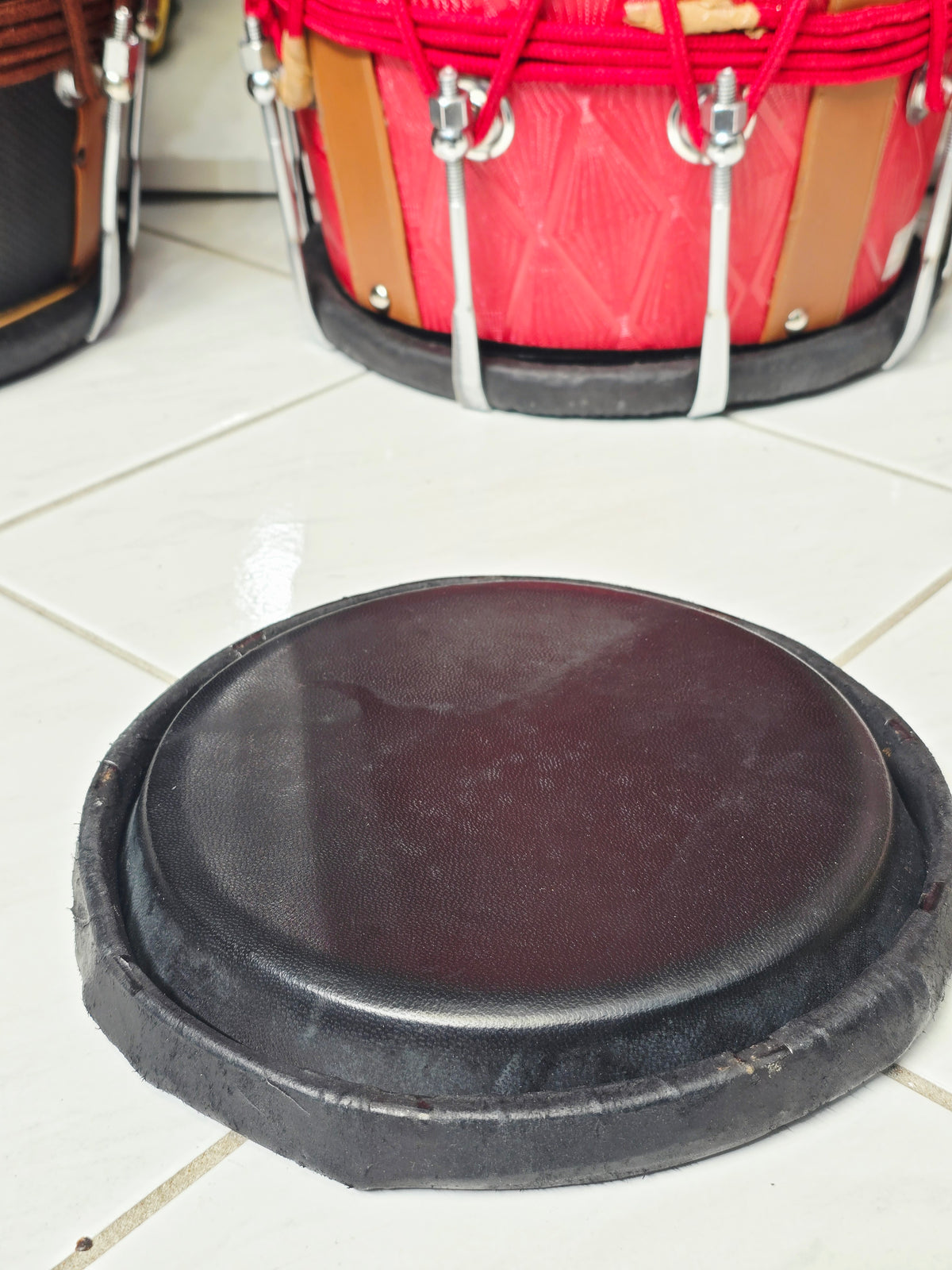 6.75" Concert Quality Black Dholak Treble Skin