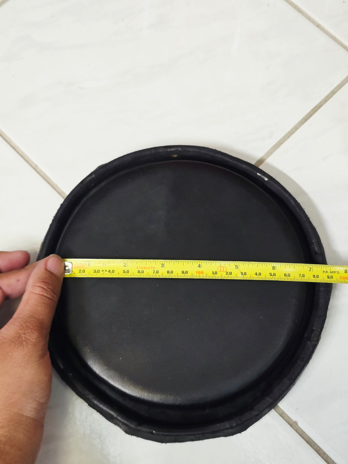 6.75" Concert Quality Black Dholak Treble Skin