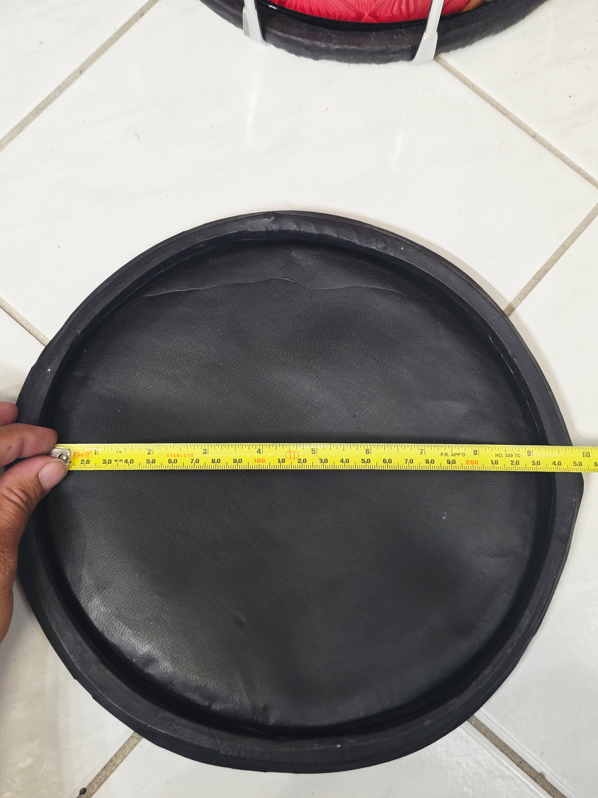 9.0" Concert Quality Black Dholak Bass Skin