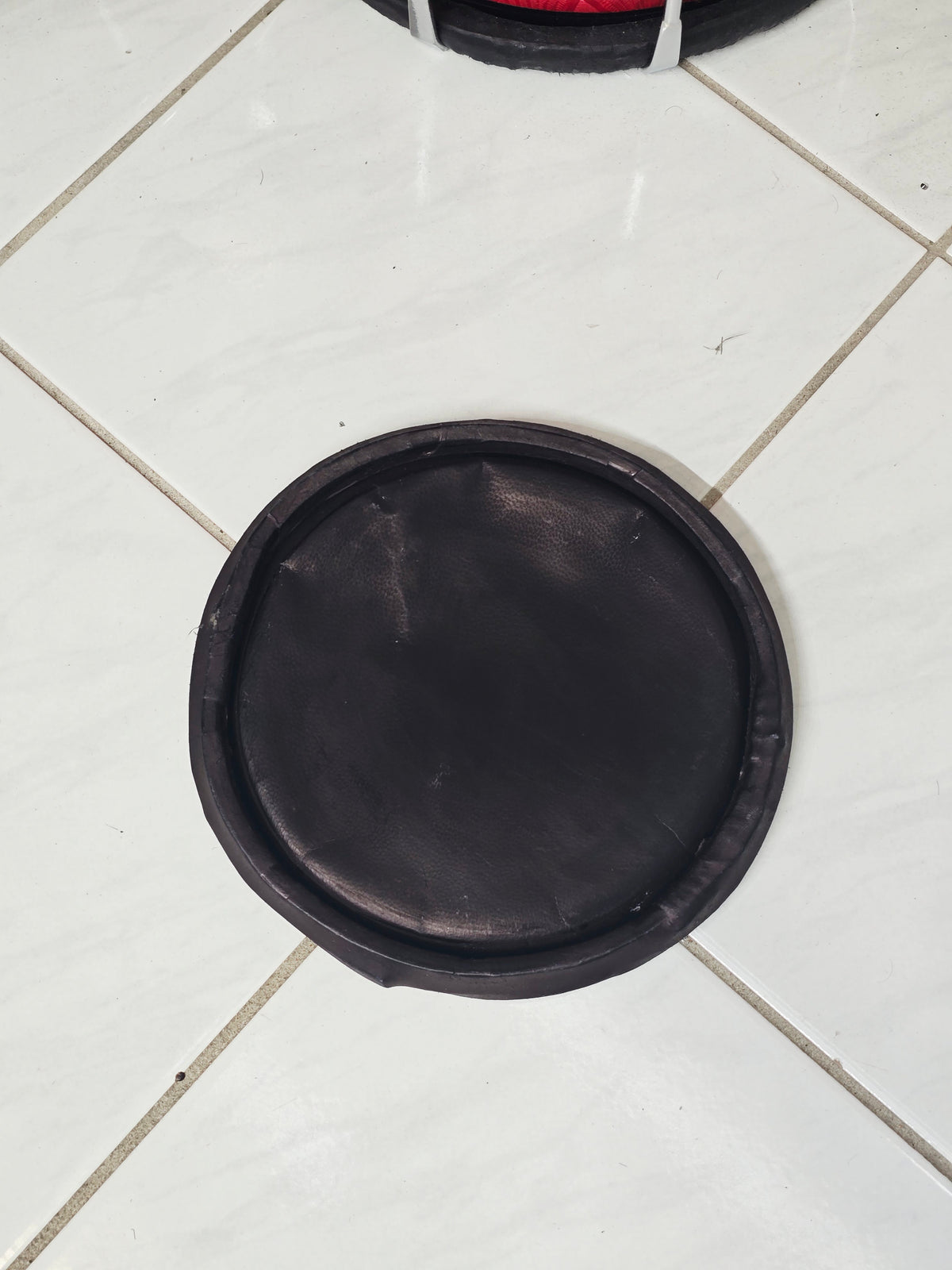 6.25" Concert Quality Black Dholak Treble Skin *Very Minor Cosmetic Blemishes