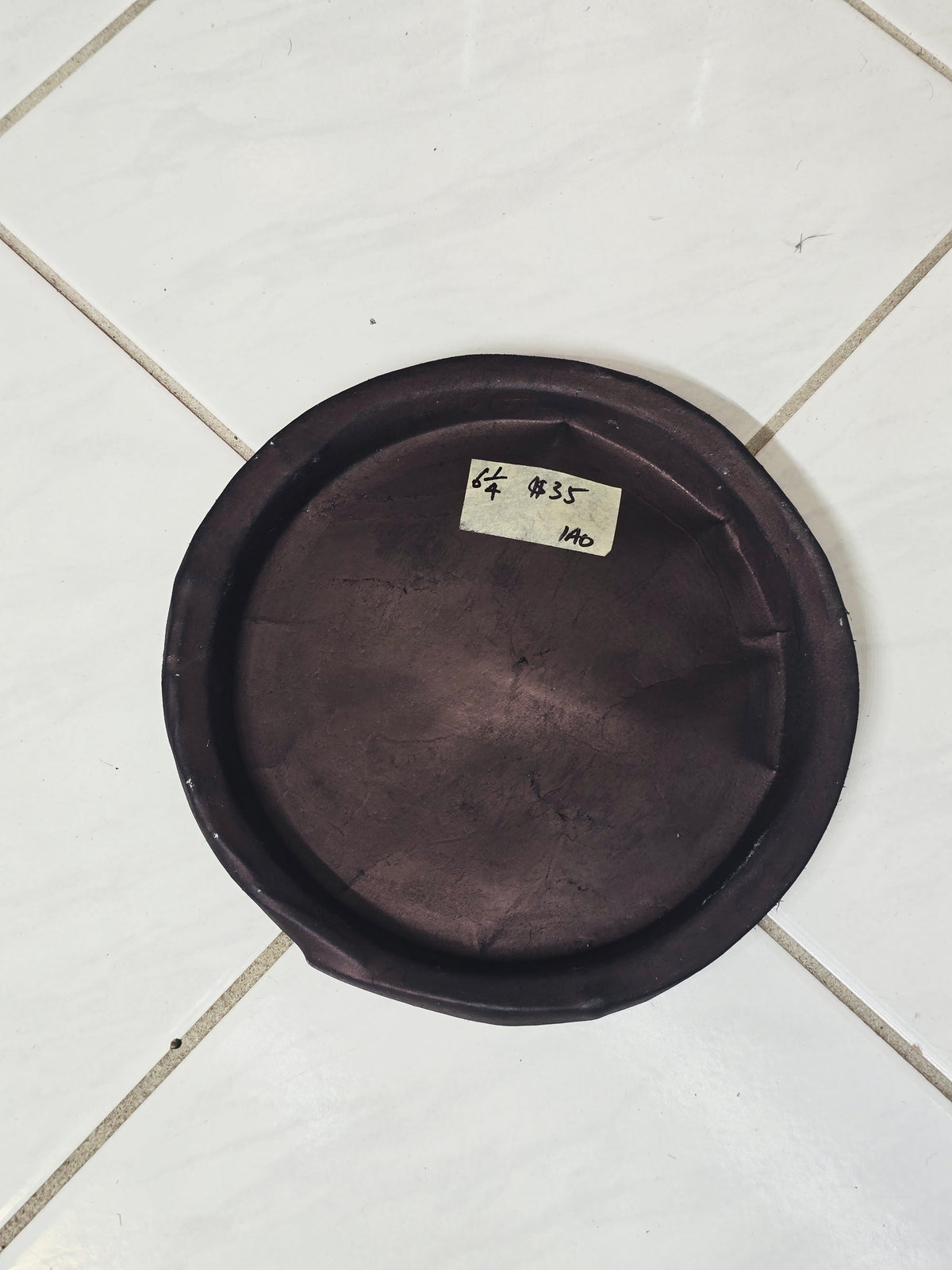 6.25" Concert Quality Black Dholak Treble Skin *Very Minor Cosmetic Blemishes